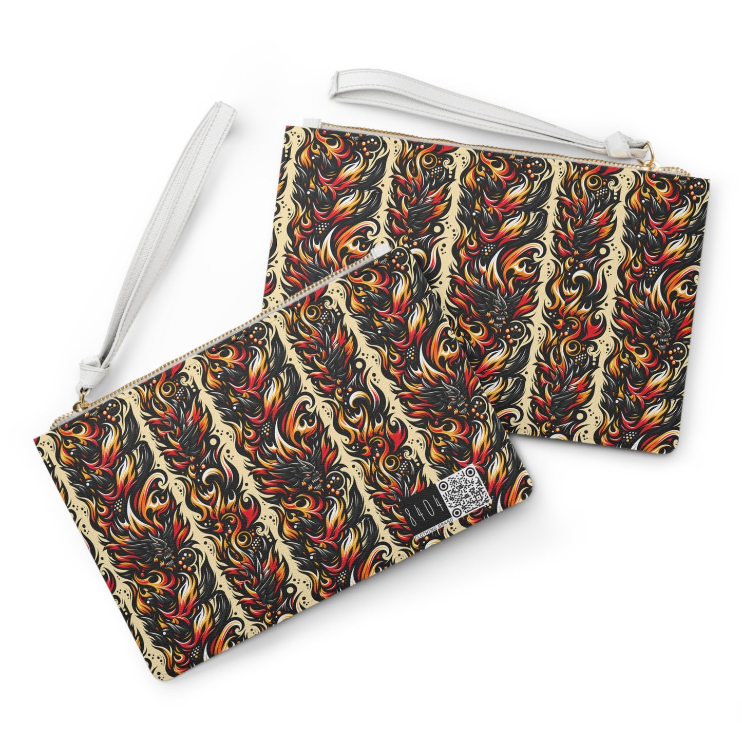 Flame Graphics Maximalist Streetwear Clutch Bag - 8404 Design-65