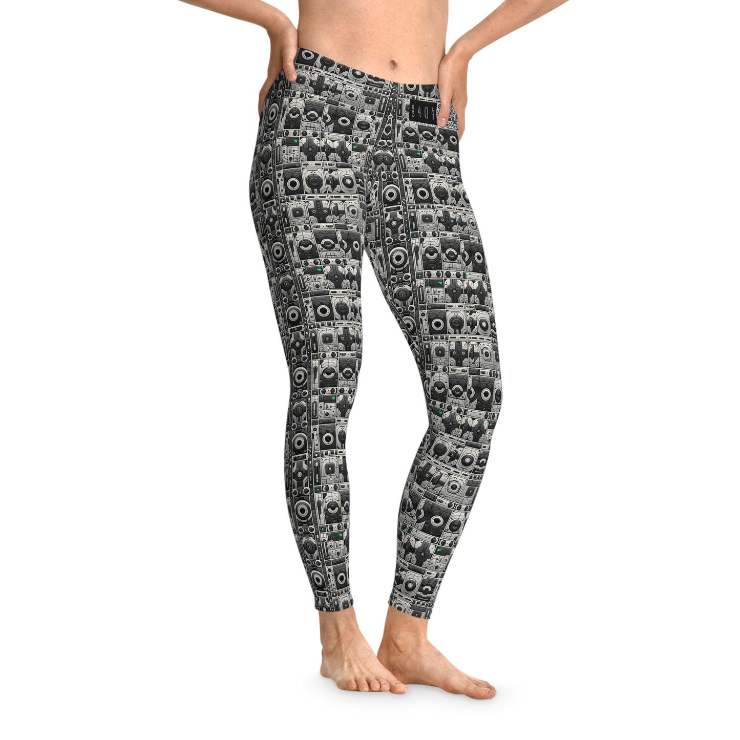 Tech Utility Aesthetics Tech-Forward Minimalism Stretch Leggings - 8404 Design-60