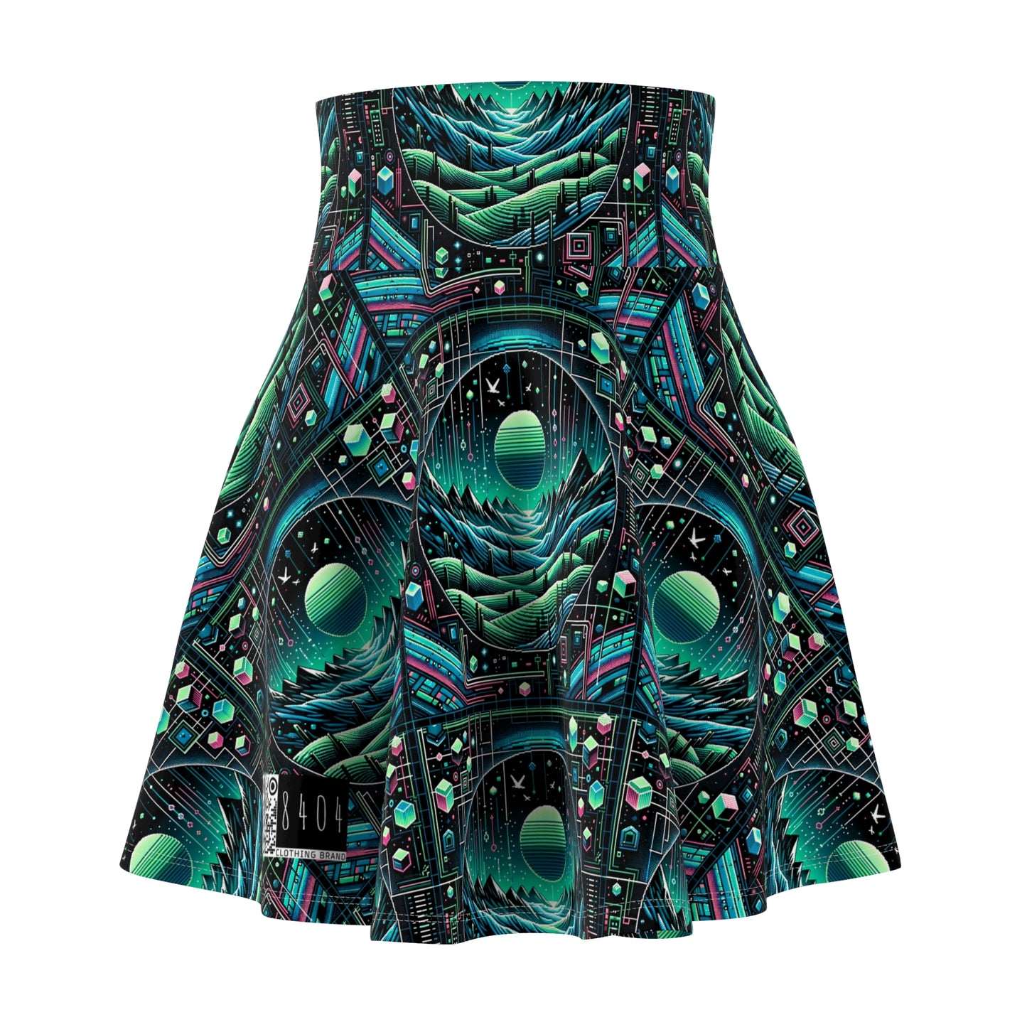 Digital Adventure Graphics Digital Explorer Women's Skater Skirt - 8404 Design-59