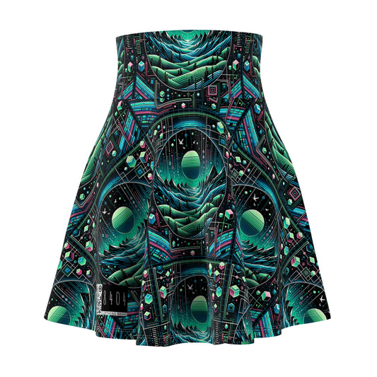 Digital Adventure Graphics Digital Explorer Women's Skater Skirt - 8404 Design-59