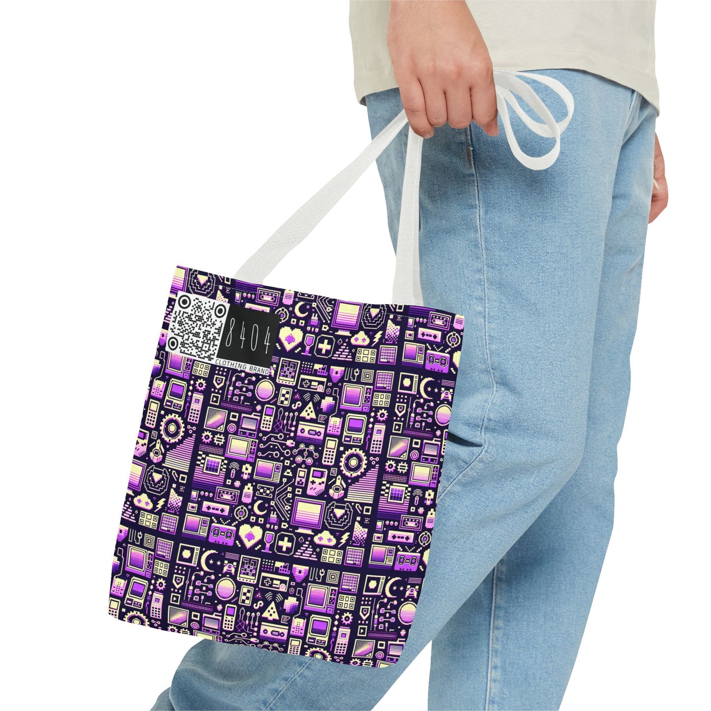 Digital Nostalgia Remix Modern Vintage Fusion Tote Bag - 8404 Design-54