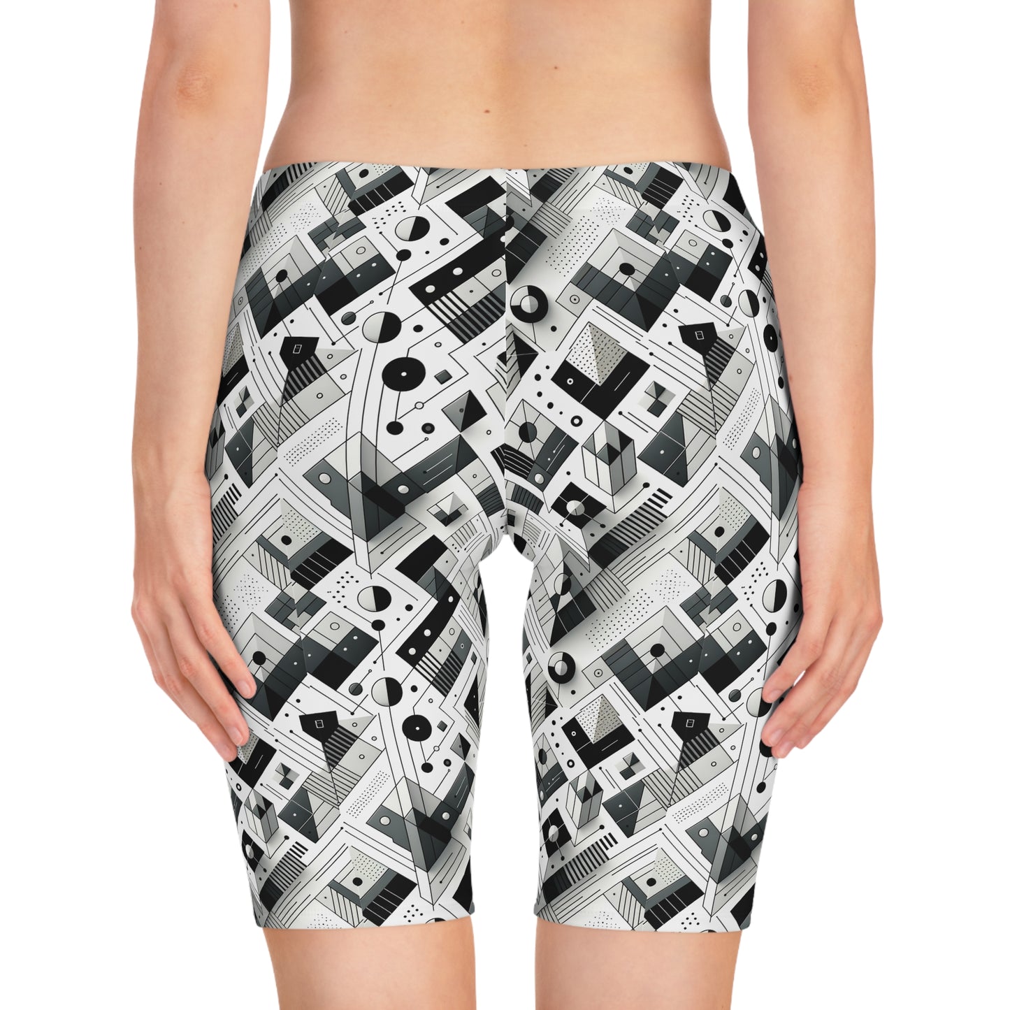 Digital Minimalism Minimalist Tech Women's Bike Shorts - 8404 Design-69