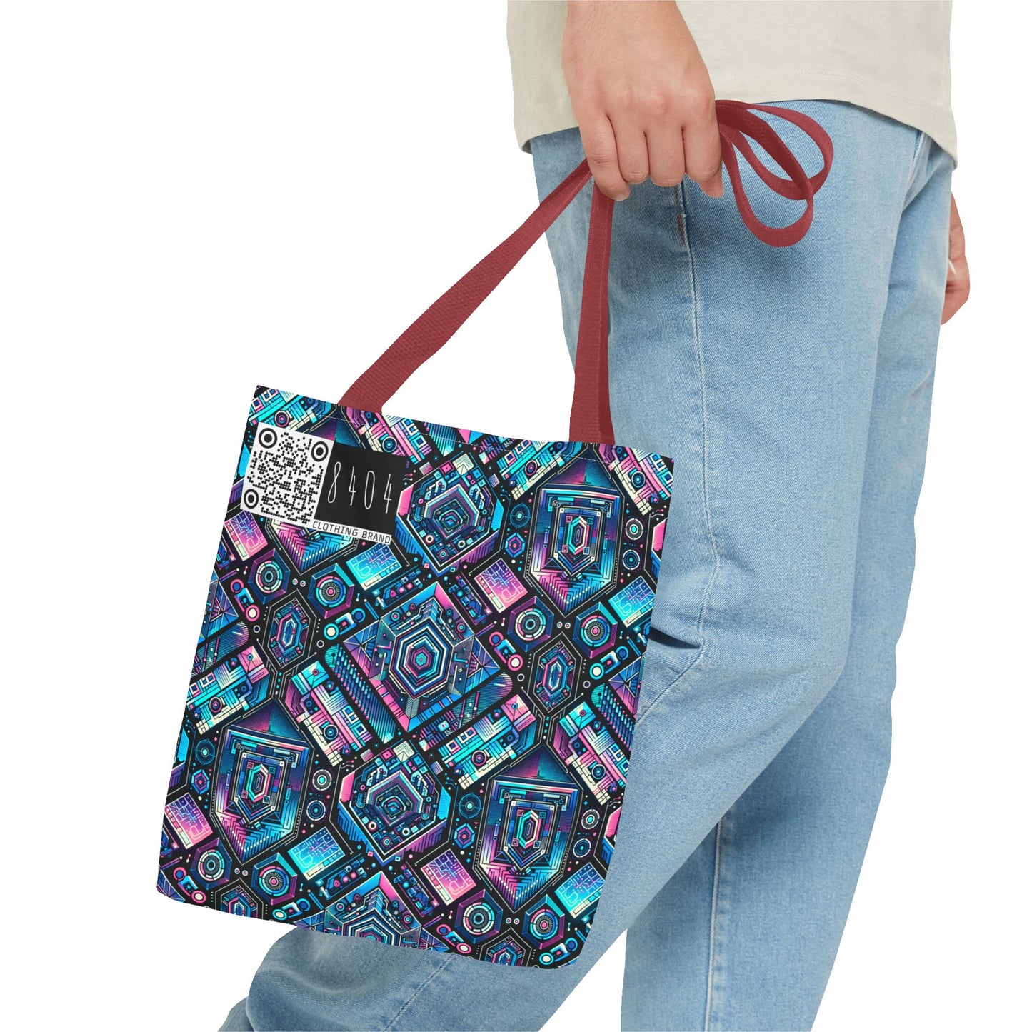 Digital Dreamland Futuristic Tech Aesthetic Tote Bag - 8404 Design-46