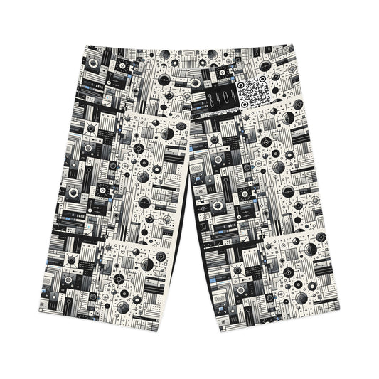 Digital Minimalism Minimalist Tech Women's Bike Shorts - 8404 Design-66