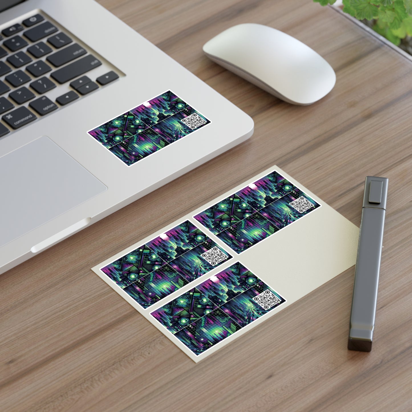 Tech Noir Aesthetics Tech-Forward Urban Dystopia Sticker Sheets - 8404 Design-54