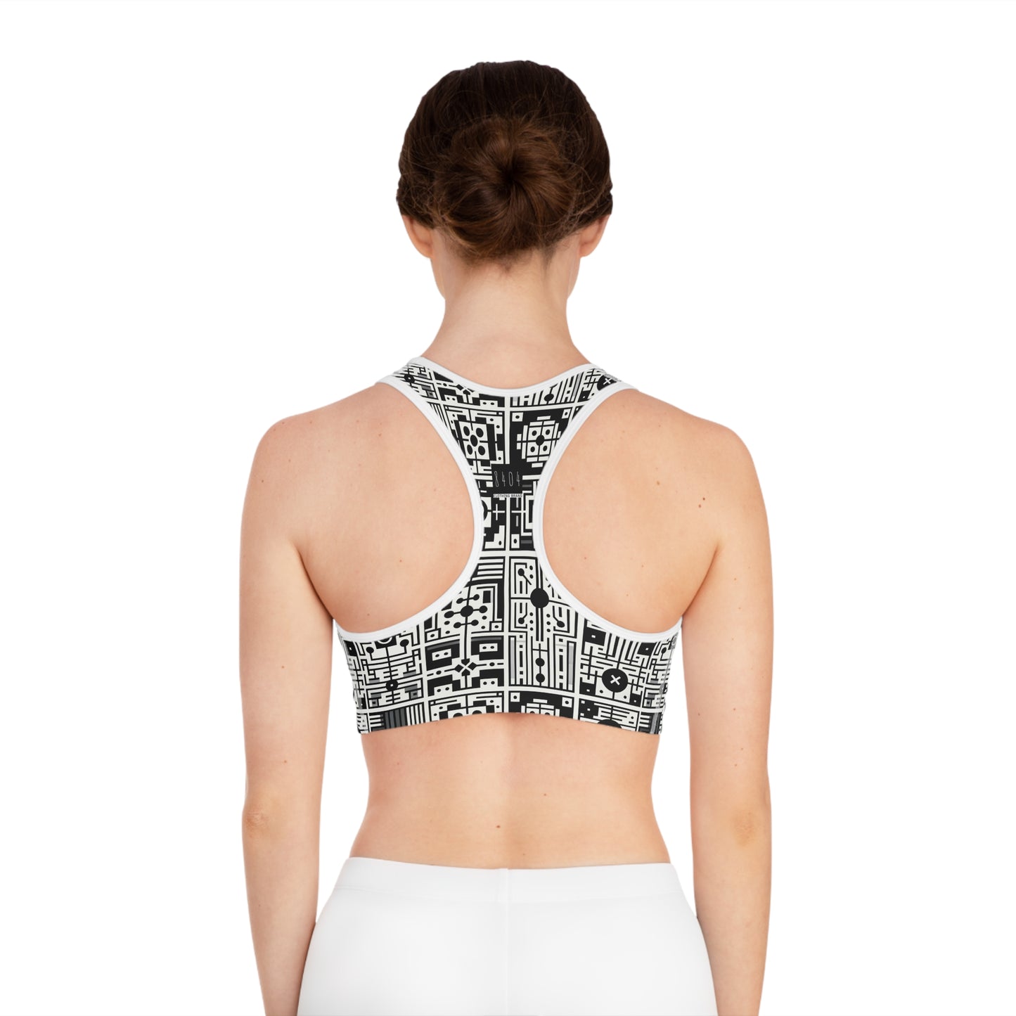 Digital Minimalism Minimalist Tech Sports Bra - 8404 Design-55
