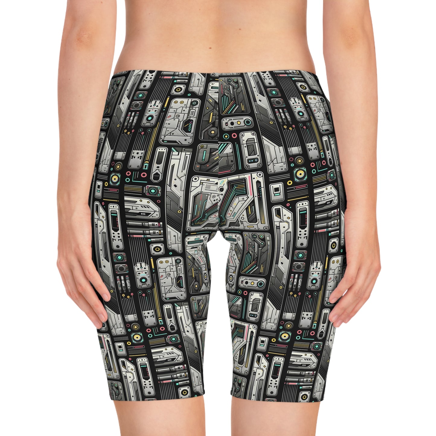 Tech Utility Gear Tech-Forward Minimalism Women's Bike Shorts - 8404 Design-45