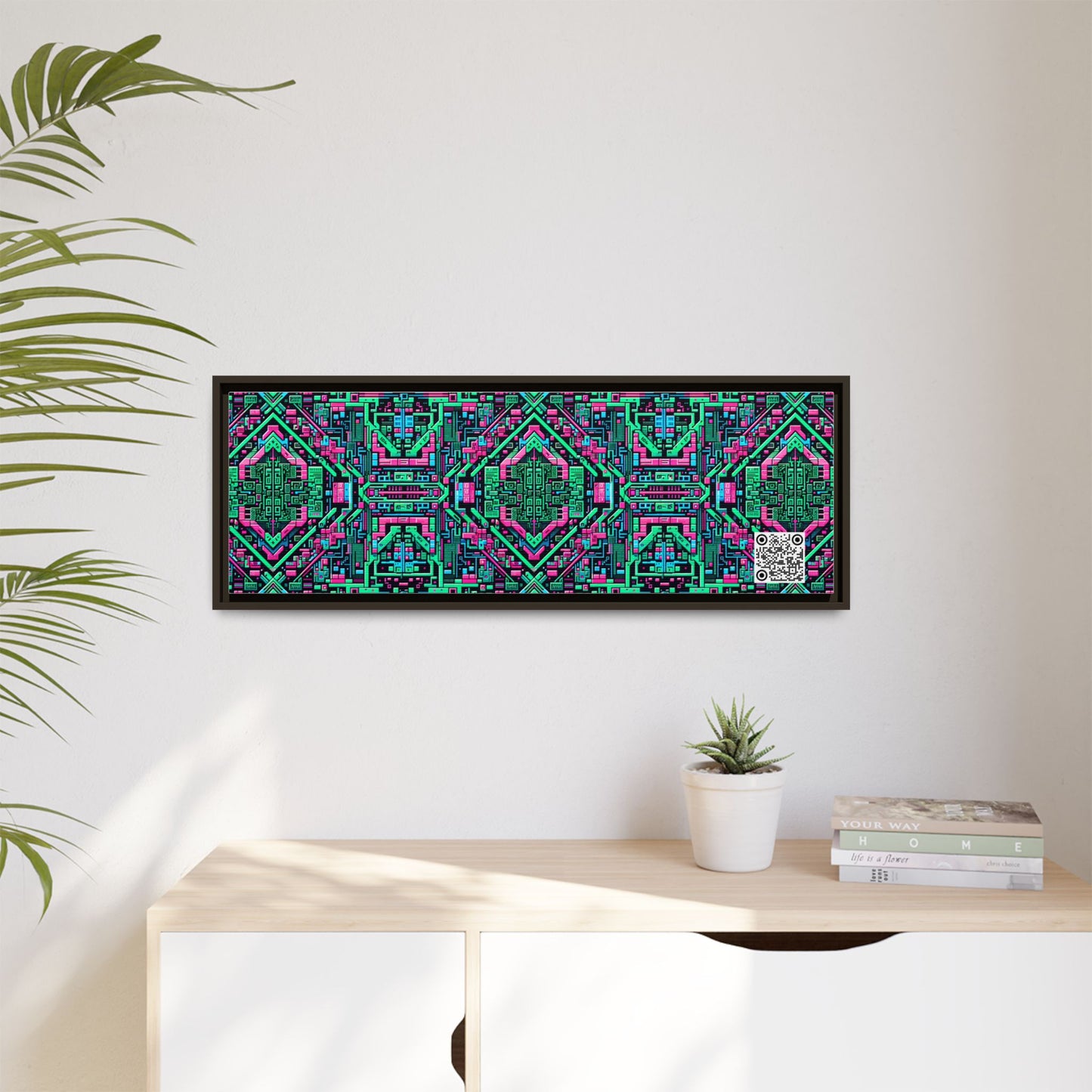 Digital Glitch Vibes Tech-Inspired Streetwear Matte Canvas, Framed (multi-Color) - 8404 Design-71 B