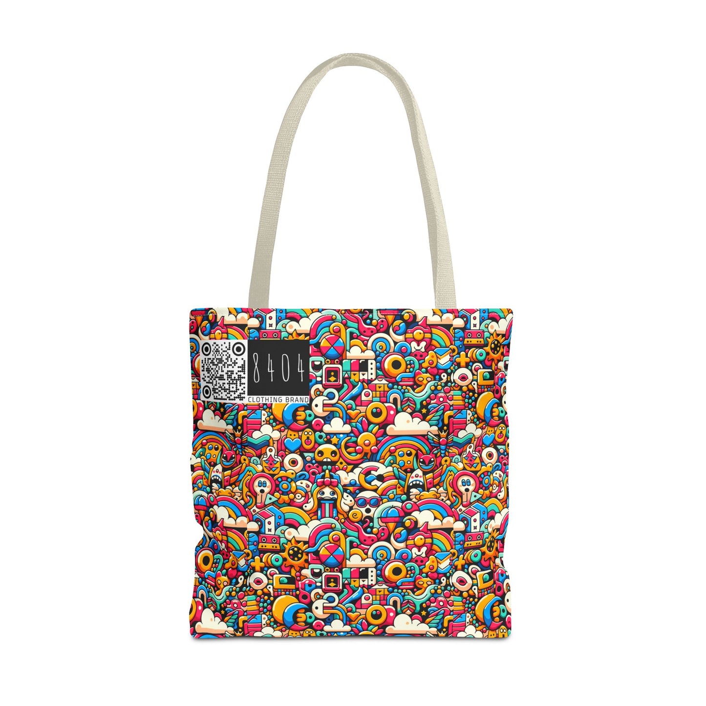Neon Pop Playful Pop Culture Mashup Tote Bag - 8404 Design-62