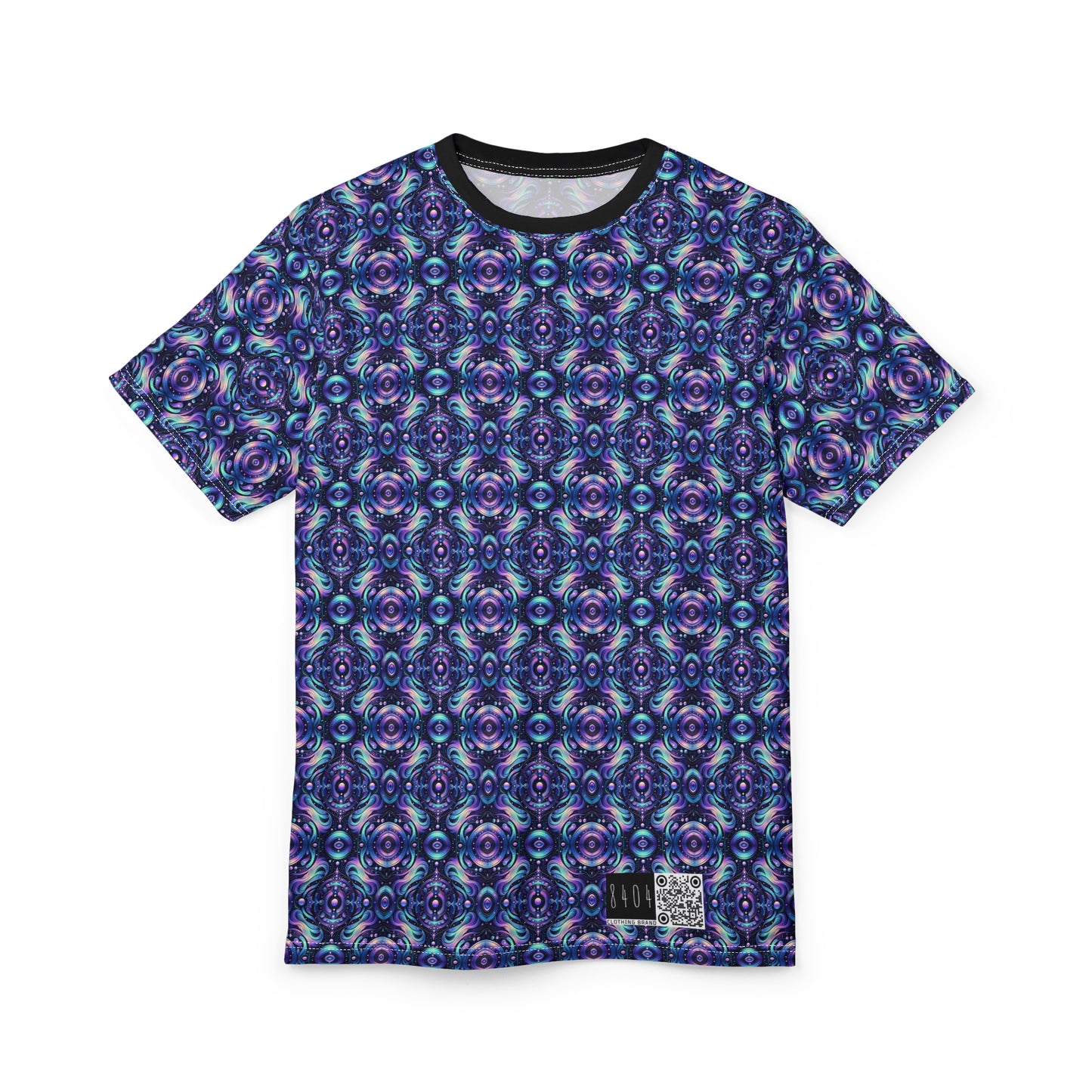 Iridescent Tech Fusion Tech-Forward Streetwear Unisex Cut & Sew Tee - 8404 Design-62