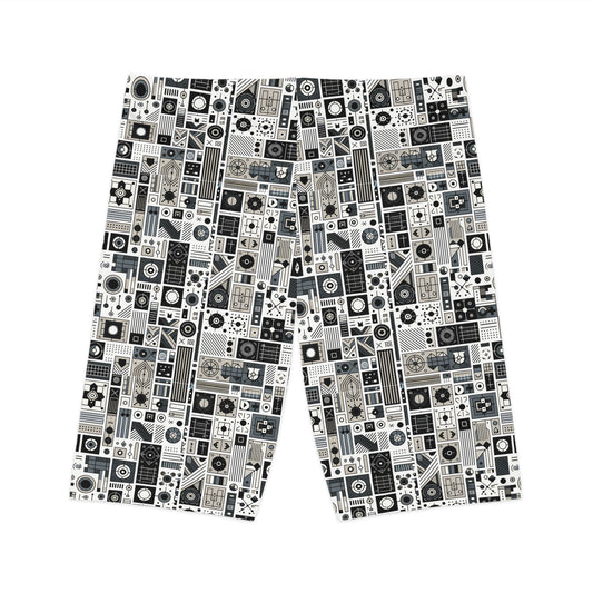 Digital Minimalism Minimalist Tech Women's Bike Shorts - 8404 Design-45
