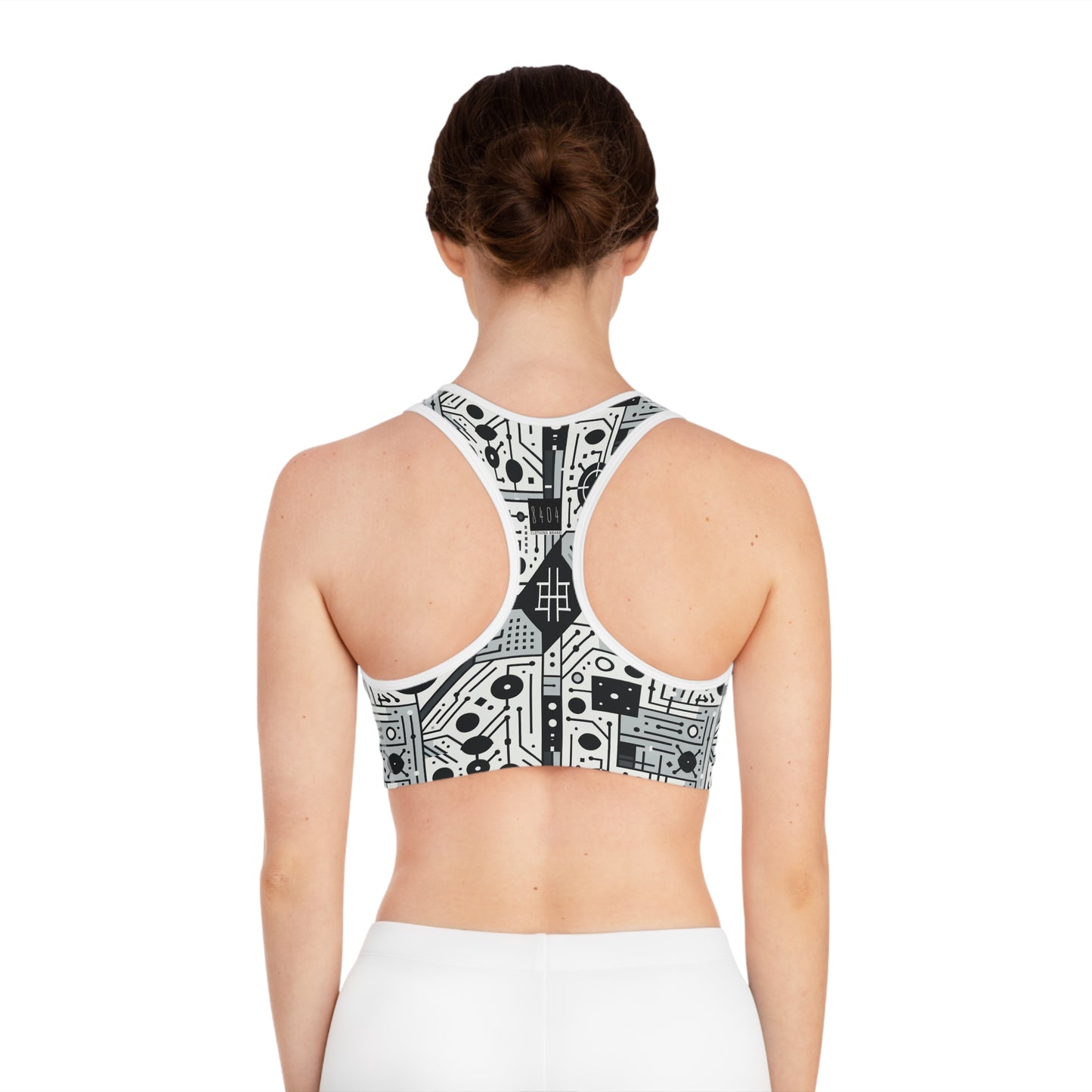 Digital Minimalism Minimalist Tech Sports Bra - 8404 Design-48
