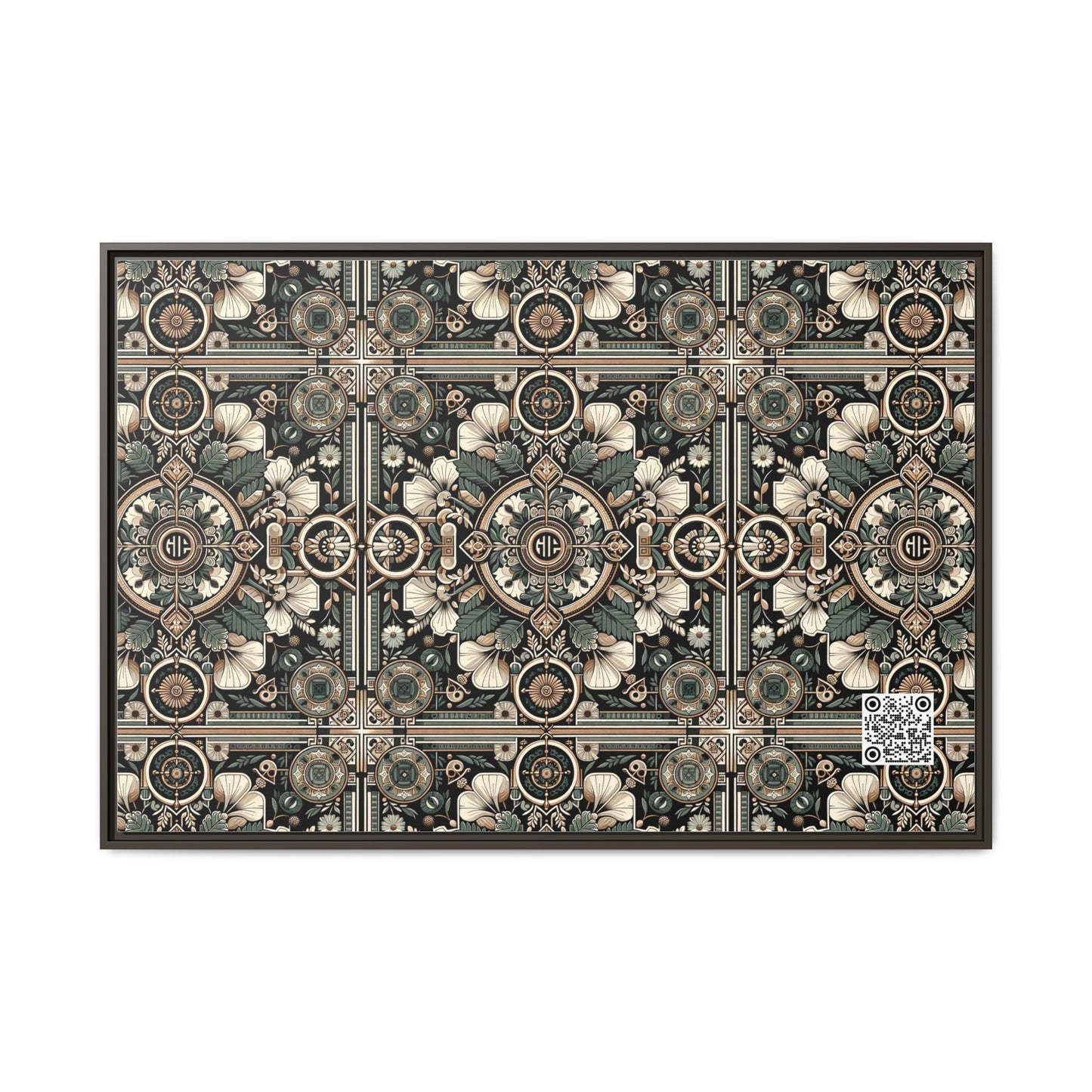 Cyber Garden Party Tech Garden Extravaganza Matte Canvas, Framed (multi-Color) - 8404 Design-66 A