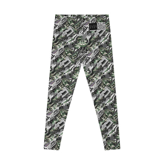Tech Camo Fusion Tech-Forward Streetwear With a Futuristic Edge Stretch Leggings - 8404 Design-46