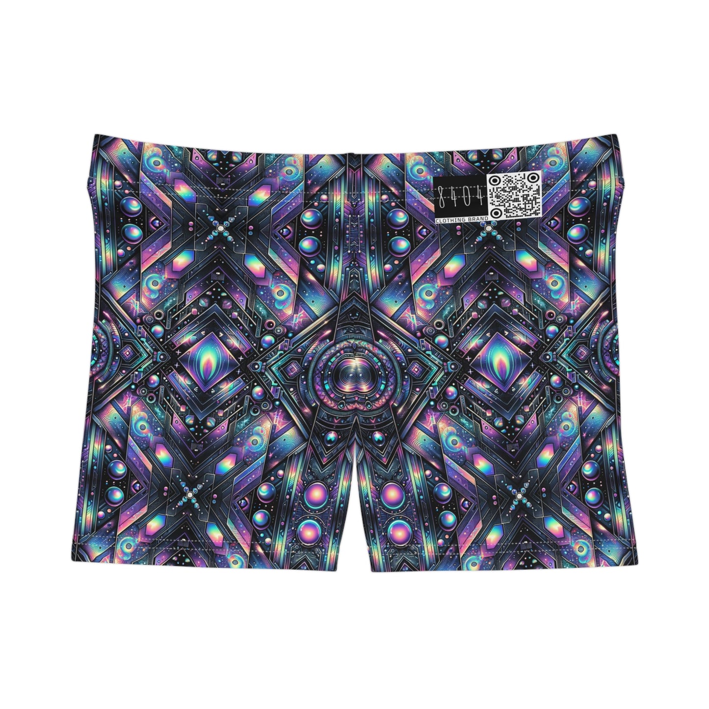 Galactic Hues Tech-Forward Cosmic Fusion Women's Shorts - 8404 Design-58