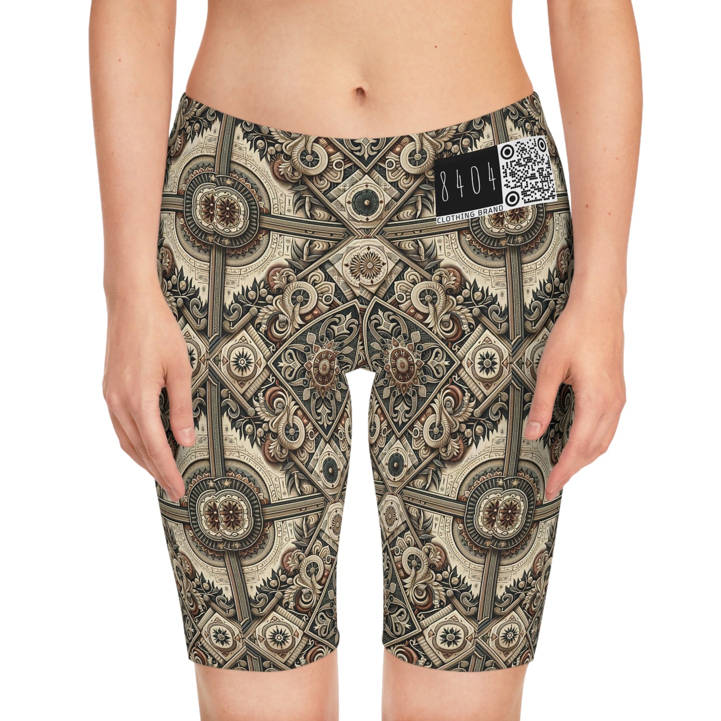 Graphic Workwear Capsule Artisanal Workwear Fusion Women's Bike Shorts - 8404 Design-61