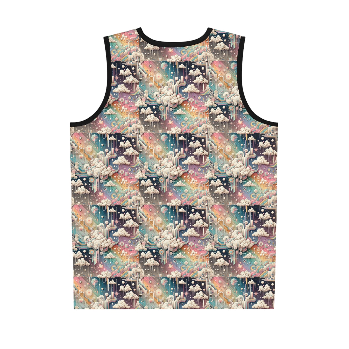 Digital Dreamland Whimsical and Nostalgic Streetwear With a Digital Twist Basketball Jersey - 8404 Design-52