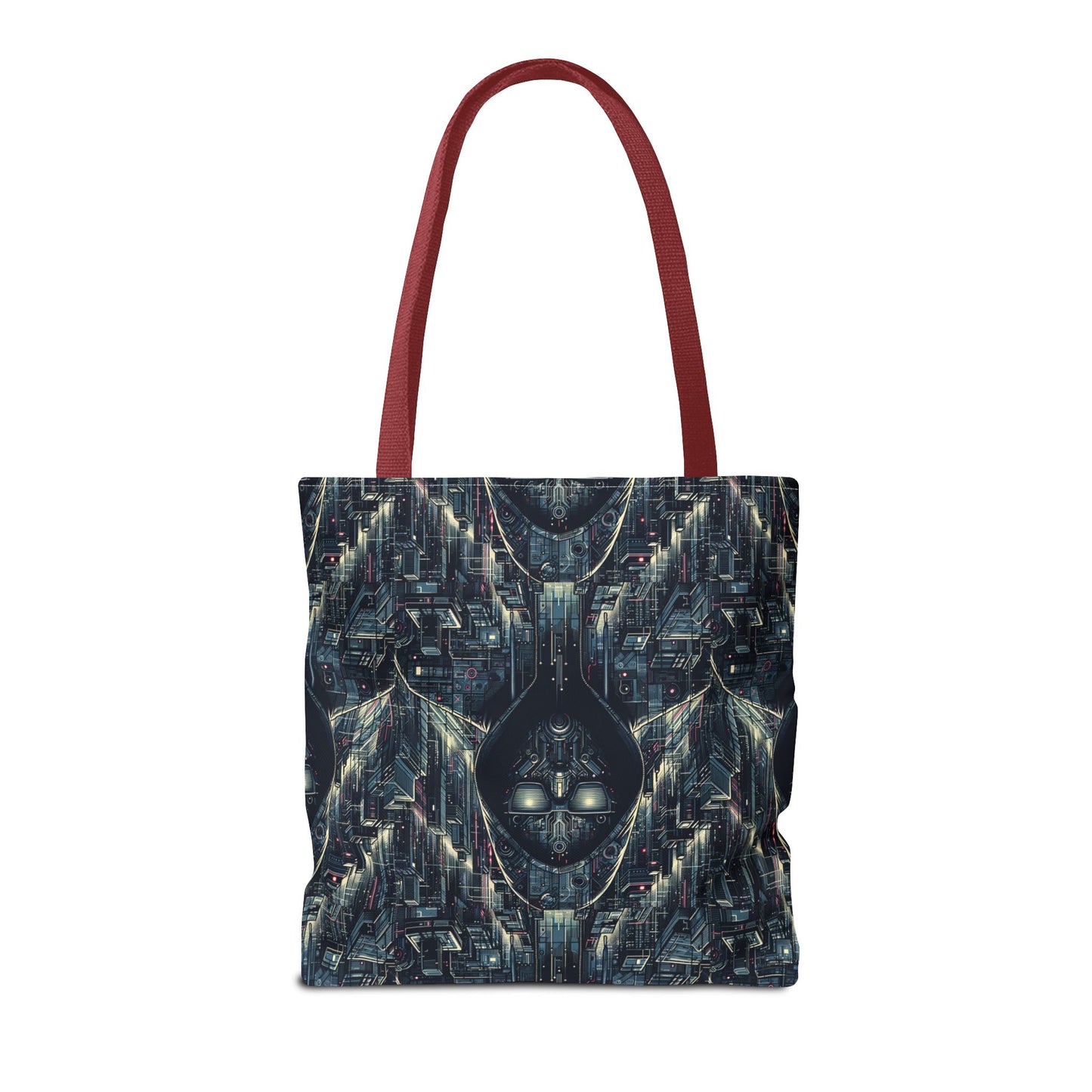 Tech Noir Aesthetics Sleek Tech Streetwear Tote Bag - 8404 Design-56