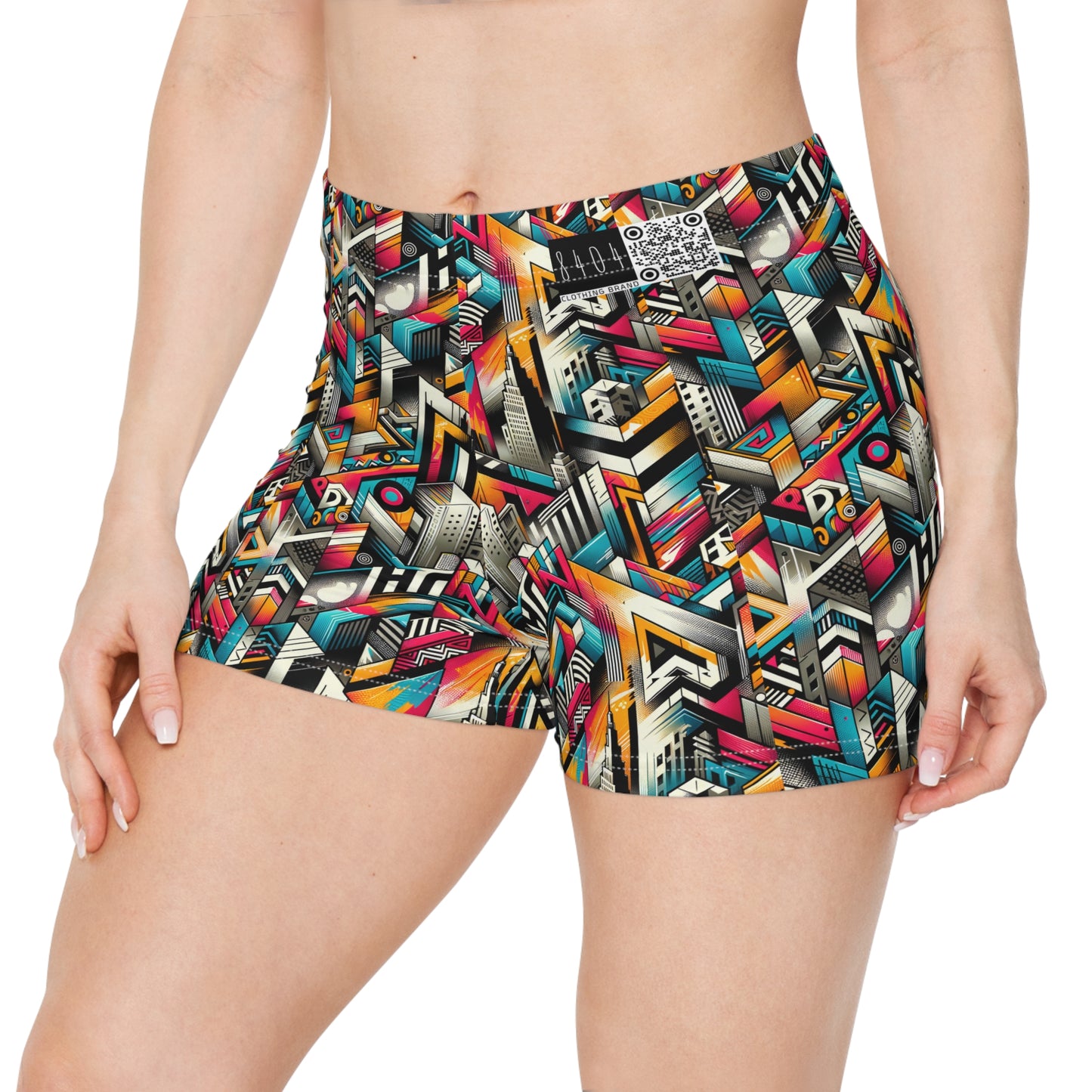 Graffiti Revival Urban Street Art Women's Shorts - 8404 Design-62