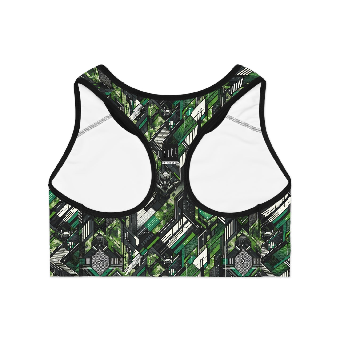 Tech Camo Fusion Tech-Forward Streetwear With a Futuristic Edge Sports Bra - 8404 Design-58
