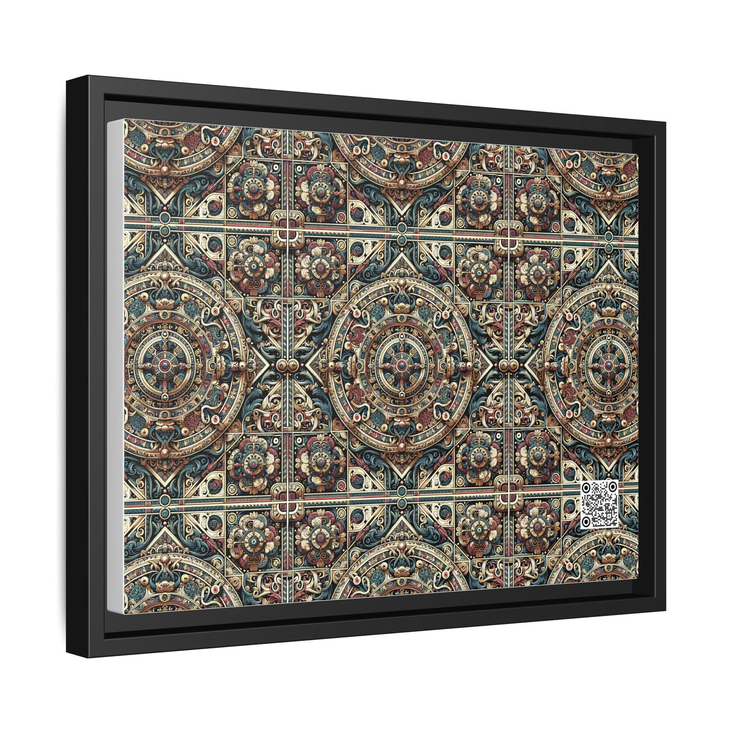 Urban Renaissance Historical Fusion With Street Edge Matte Canvas, Framed (multi-Color) - 8404 Design-57 A
