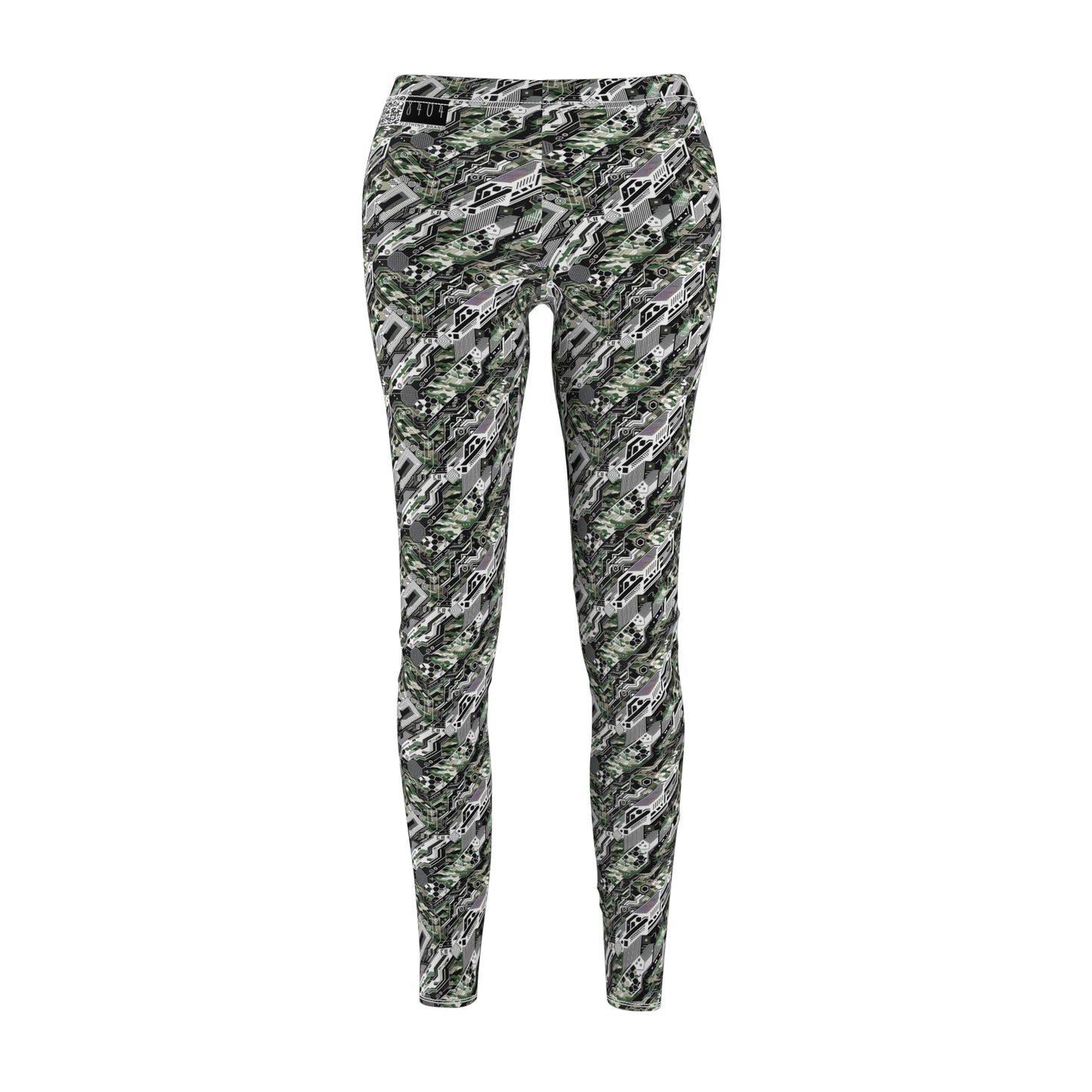 Tech Camo Fusion Tech-Forward Streetwear With a Futuristic Edge Women's Cut & Sew Casual Leggings - 8404 Design-46