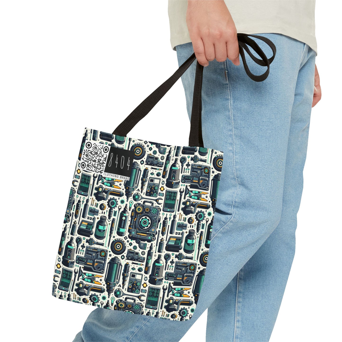 Tech Utility Fusion Modern Tech Streetwear Tote Bag - 8404 Design-53