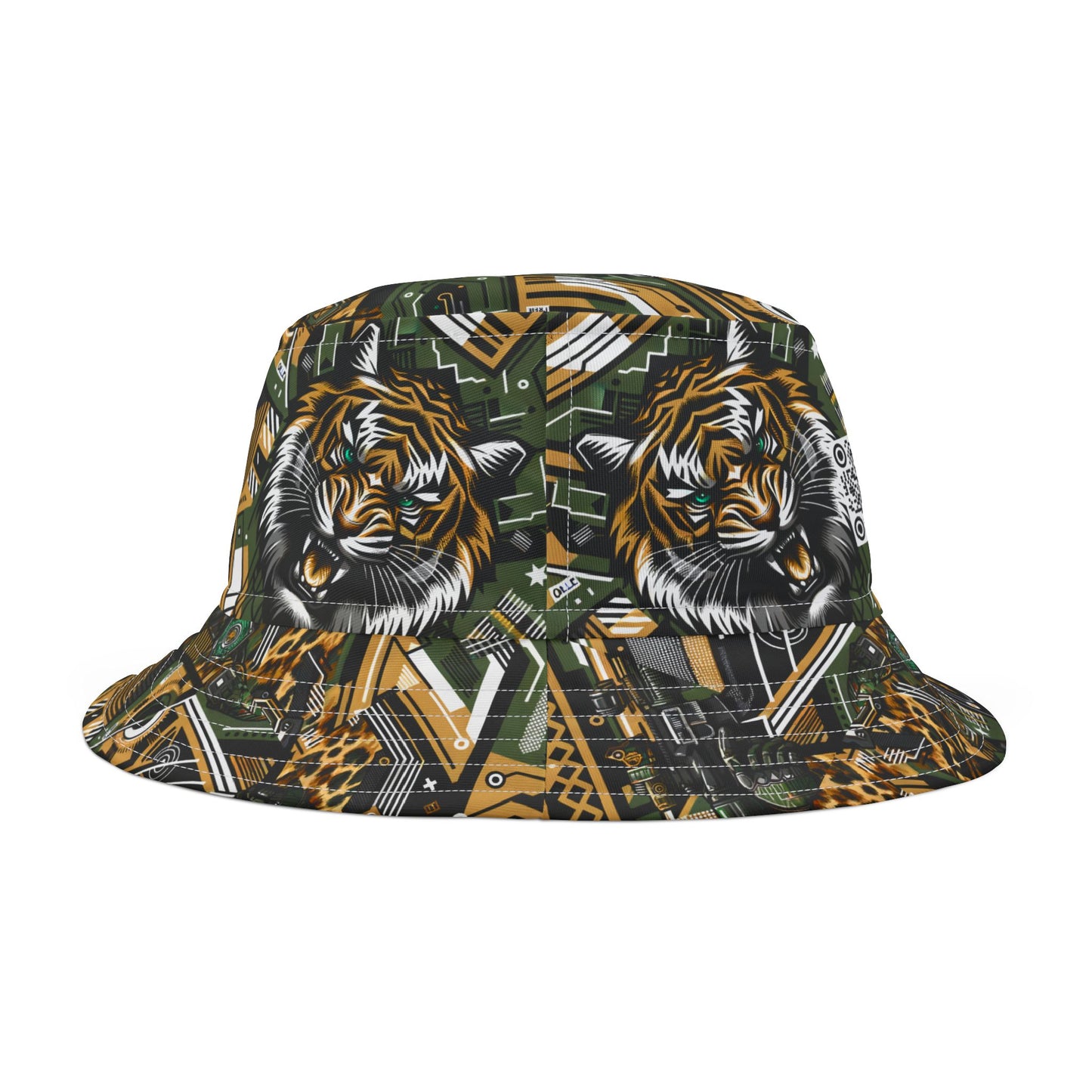 Neo-Camo Fusion Tech-Forward Streetwear Bucket Hat - 8404 Design-58