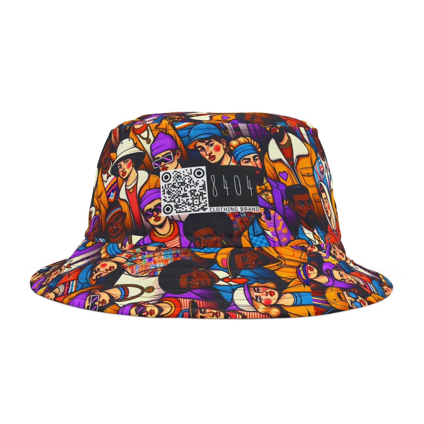 Digital Retro Aesthetics Nostalgic Yet Vibrant Streetwear With a Modern Twist Bucket Hat - 8404 Design-58