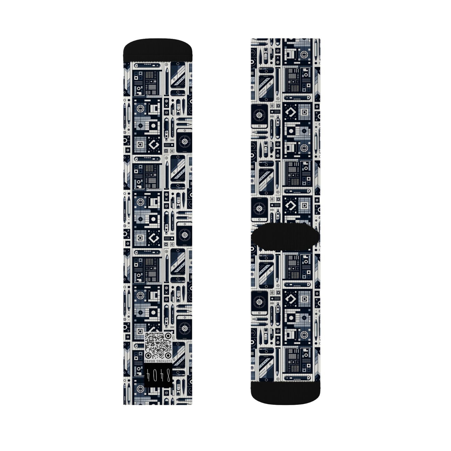 Minimalist Athleisure Minimalist Tech Sublimation Socks - 8404 Design-60
