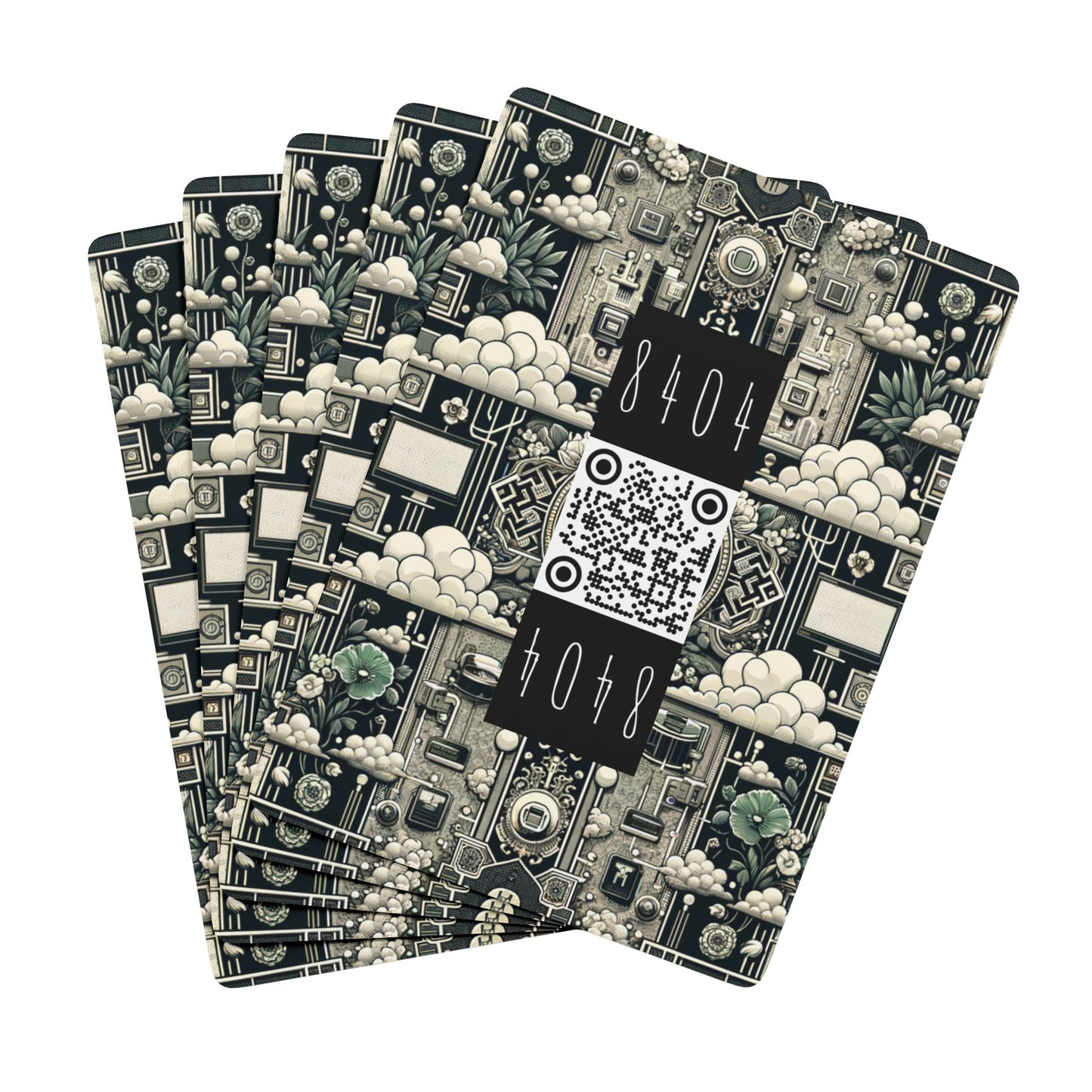 Cyber Garden Party Tech Garden Extravaganza Poker Playing Cards - 8404 Design-54 B