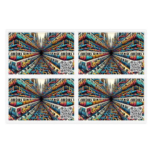 Retro Graffiti Revival Retro Urban Street Art Sticker Sheets - 8404 Design-41