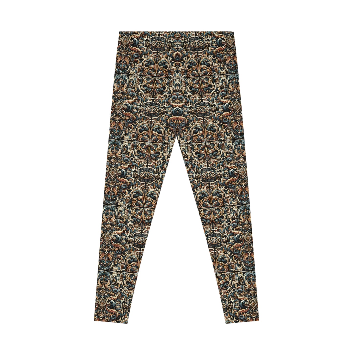 Urban Renaissance Historical Fusion With Street Edge Stretch Leggings - 8404 Design-59