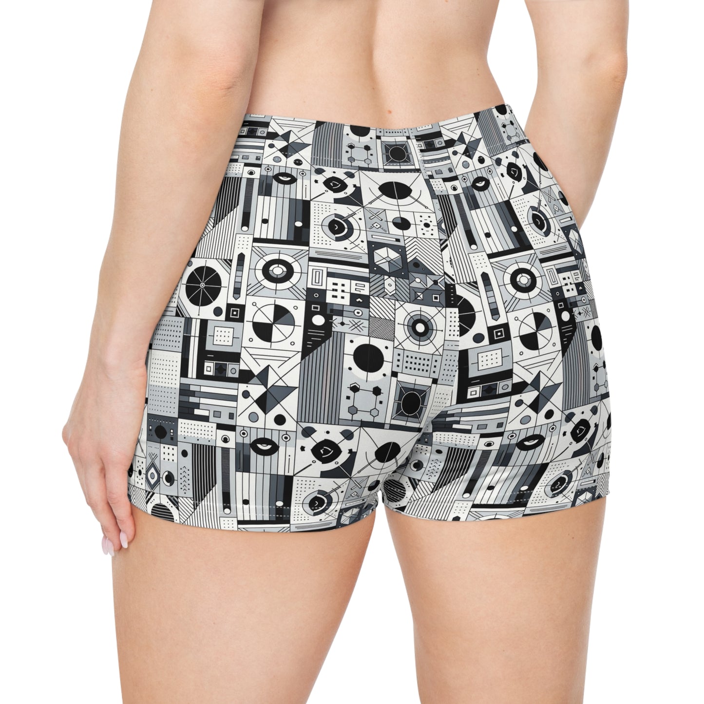 Digital Minimalism Minimalist Tech Women's Shorts - 8404 Design-65