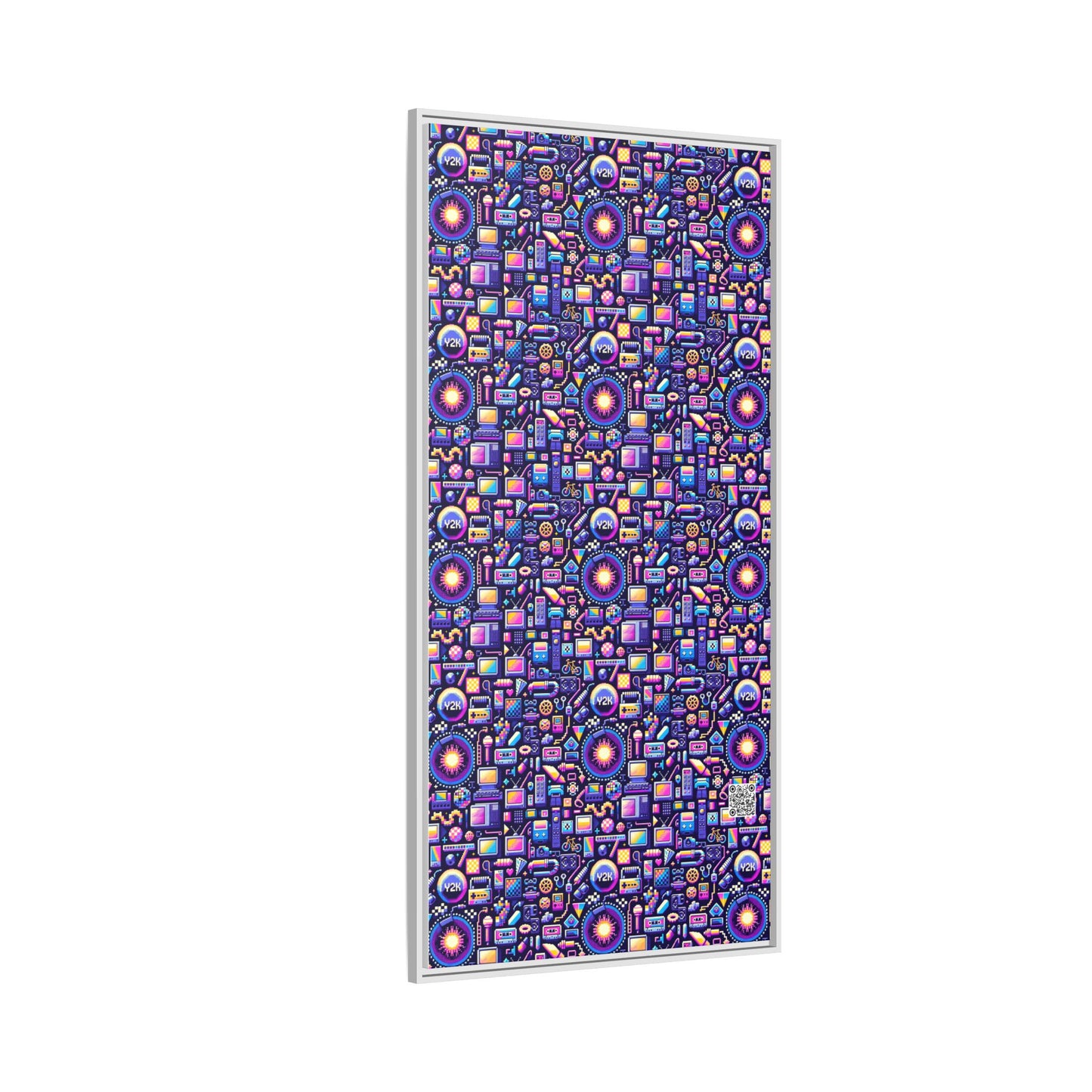 Digital Nostalgia Modern Retro Fusion Matte Canvas, Framed (multi-Color) - 8404 Design-64 B