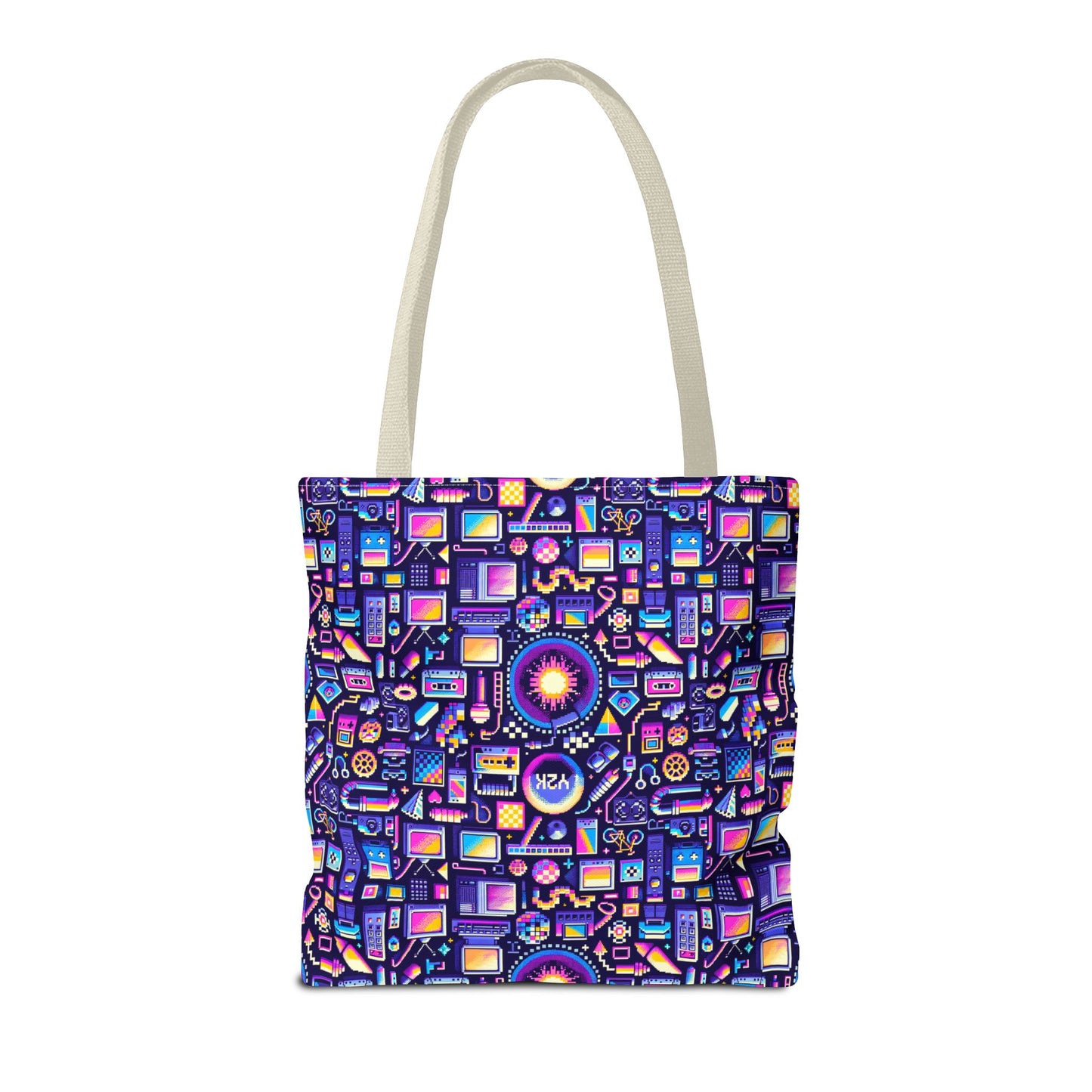 Digital Nostalgia Modern Retro Fusion Tote Bag - 8404 Design-64