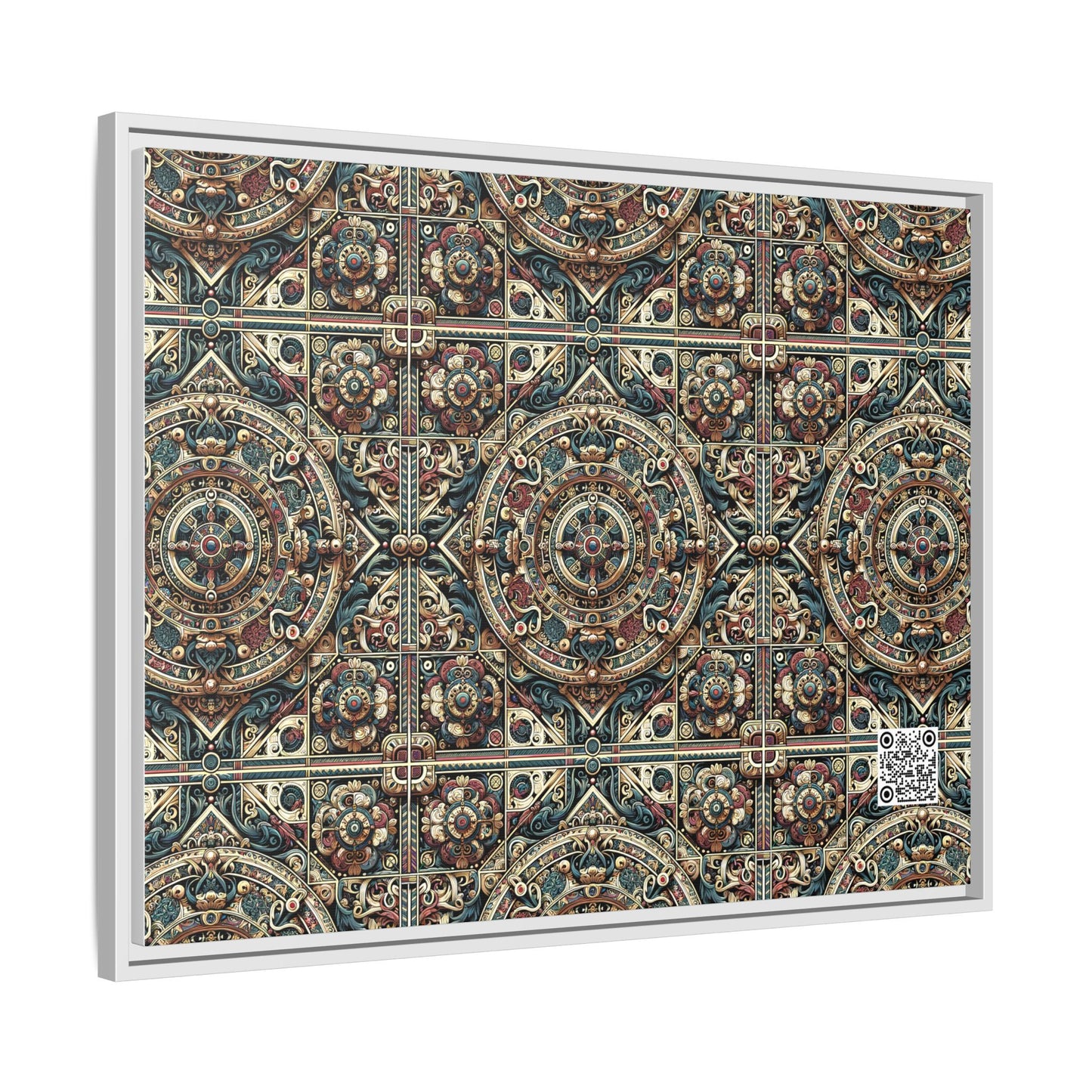 Urban Renaissance Historical Fusion With Street Edge Matte Canvas, Framed (multi-Color) - 8404 Design-57 A