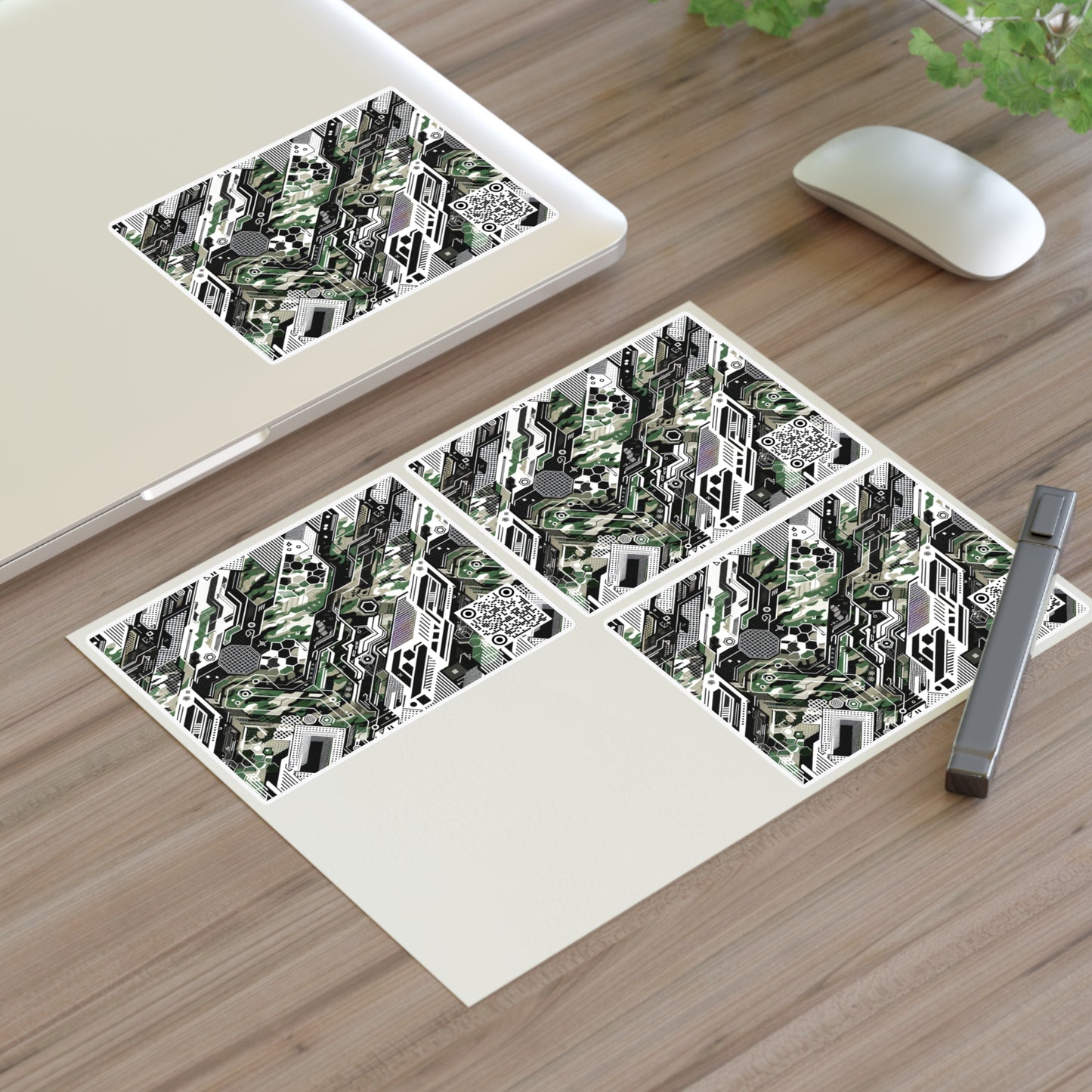 Tech Camo Fusion Tech-Forward Streetwear With a Futuristic Edge Sticker Sheets - 8404 Design-46