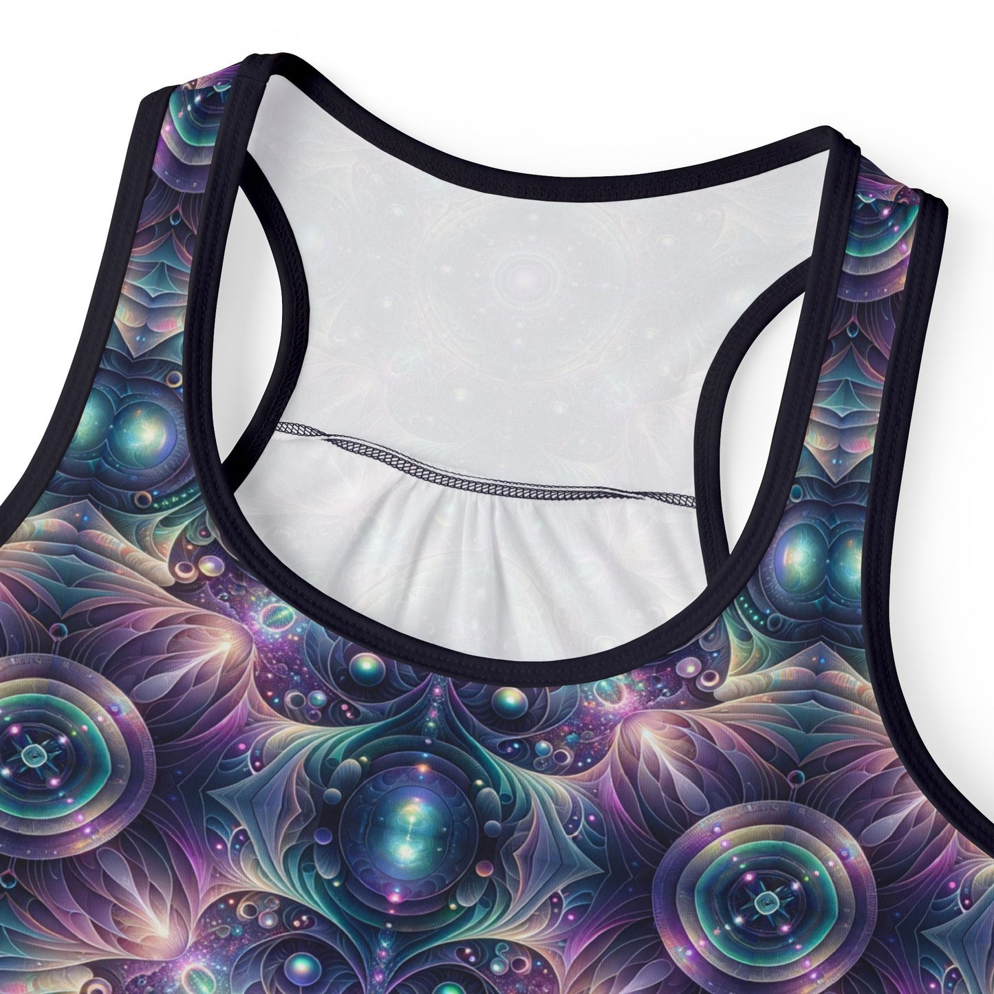 Iridescent Tech Fusion Tech-Forward Streetwear Women's Tank Top - 8404 Design-61
