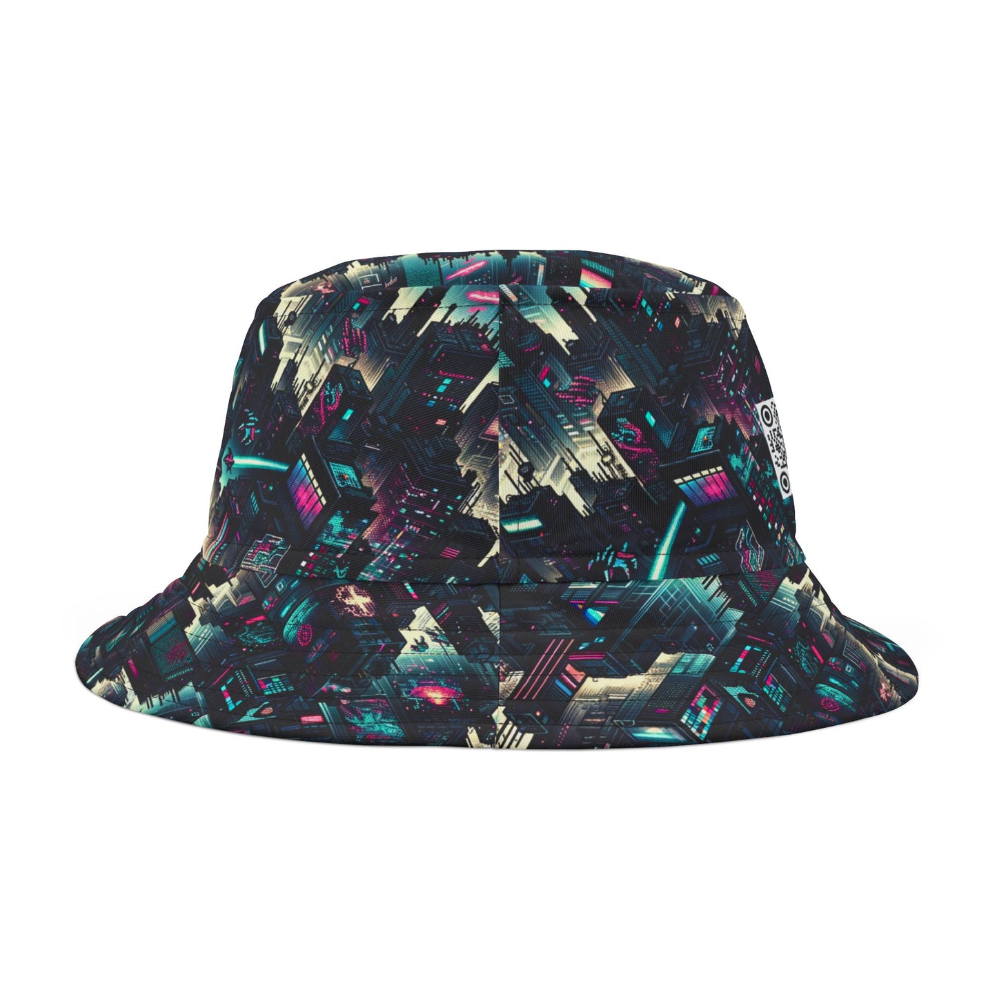Digital Rebellion Tech-Inspired Streetwear Bucket Hat - 8404 Design-51