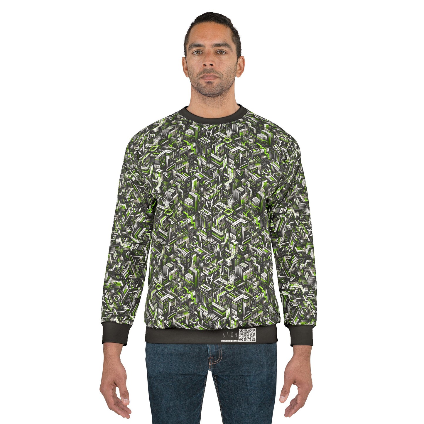 Graffiti Tech Fusion Bold Streetwear Fusion Sweatshirt - 8404 Design-53