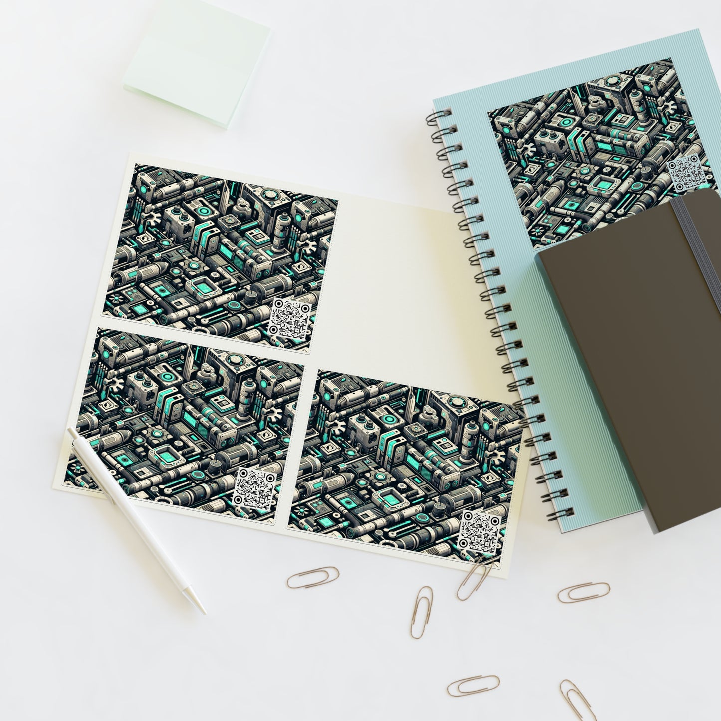 Tech Utility Fusion Modern Tech Streetwear Sticker Sheets - 8404 Design-49