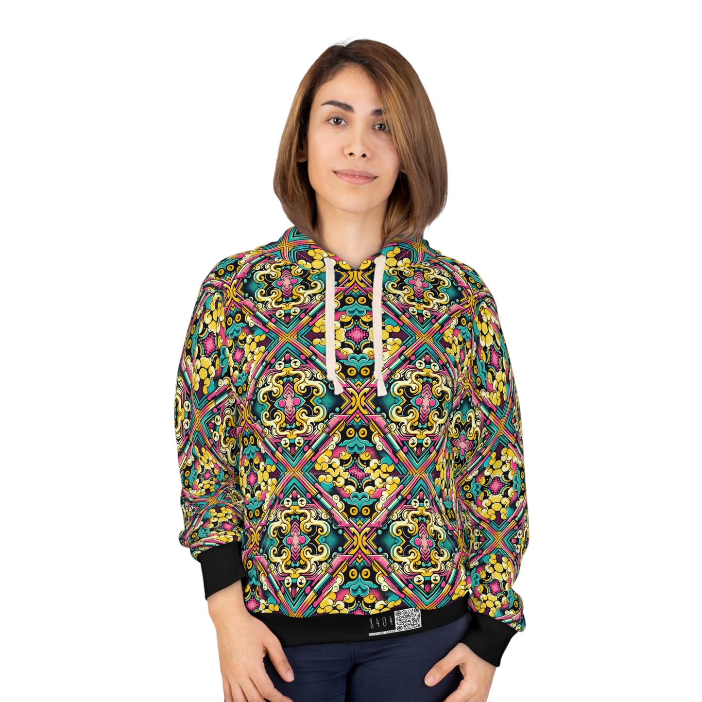 Neon Pop Art Revival Pop Culture Retro Pullover Hoodie - 8404 Design-59
