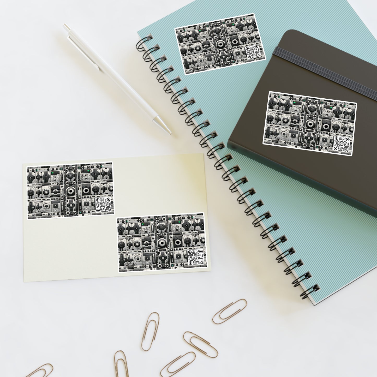 Tech Utility Aesthetics Tech-Forward Minimalism Sticker Sheets - 8404 Design-60