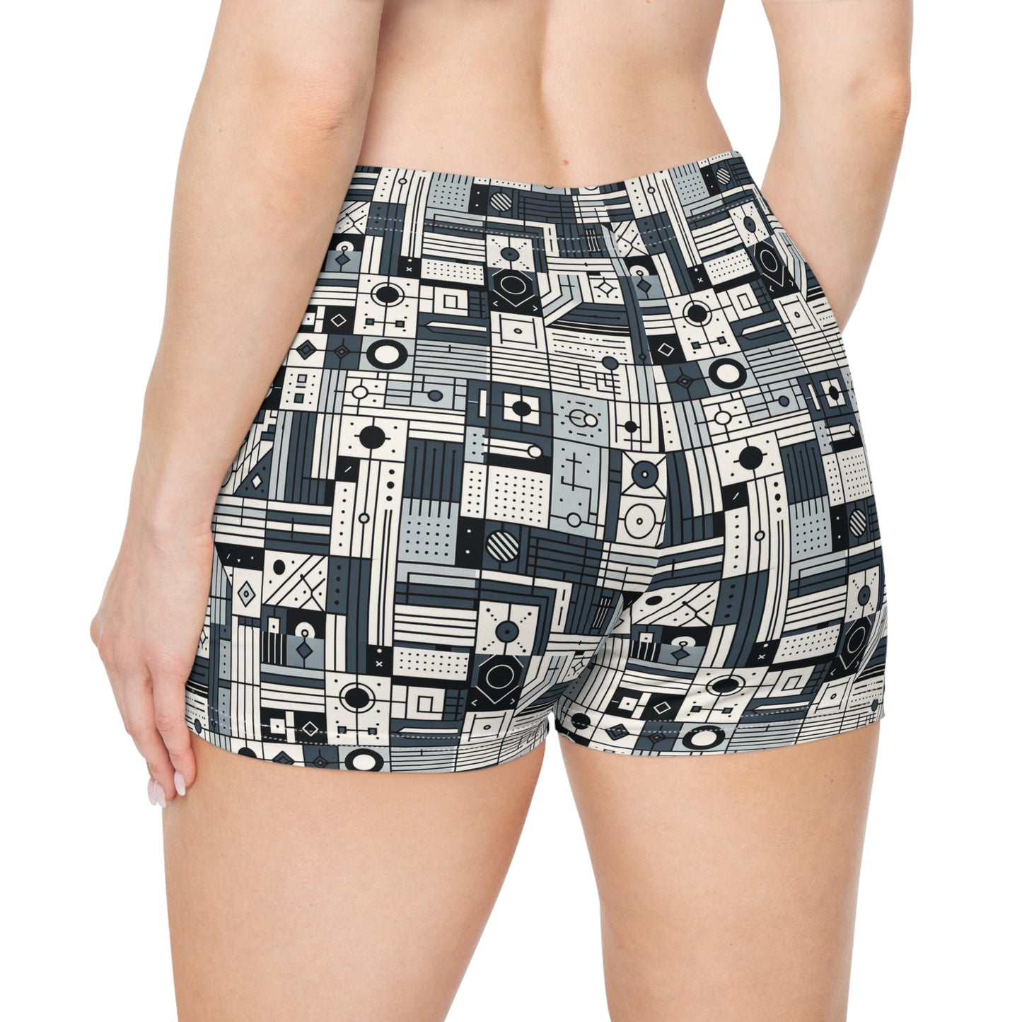 Digital Minimalism Minimalist Tech Women's Shorts - 8404 Design-49