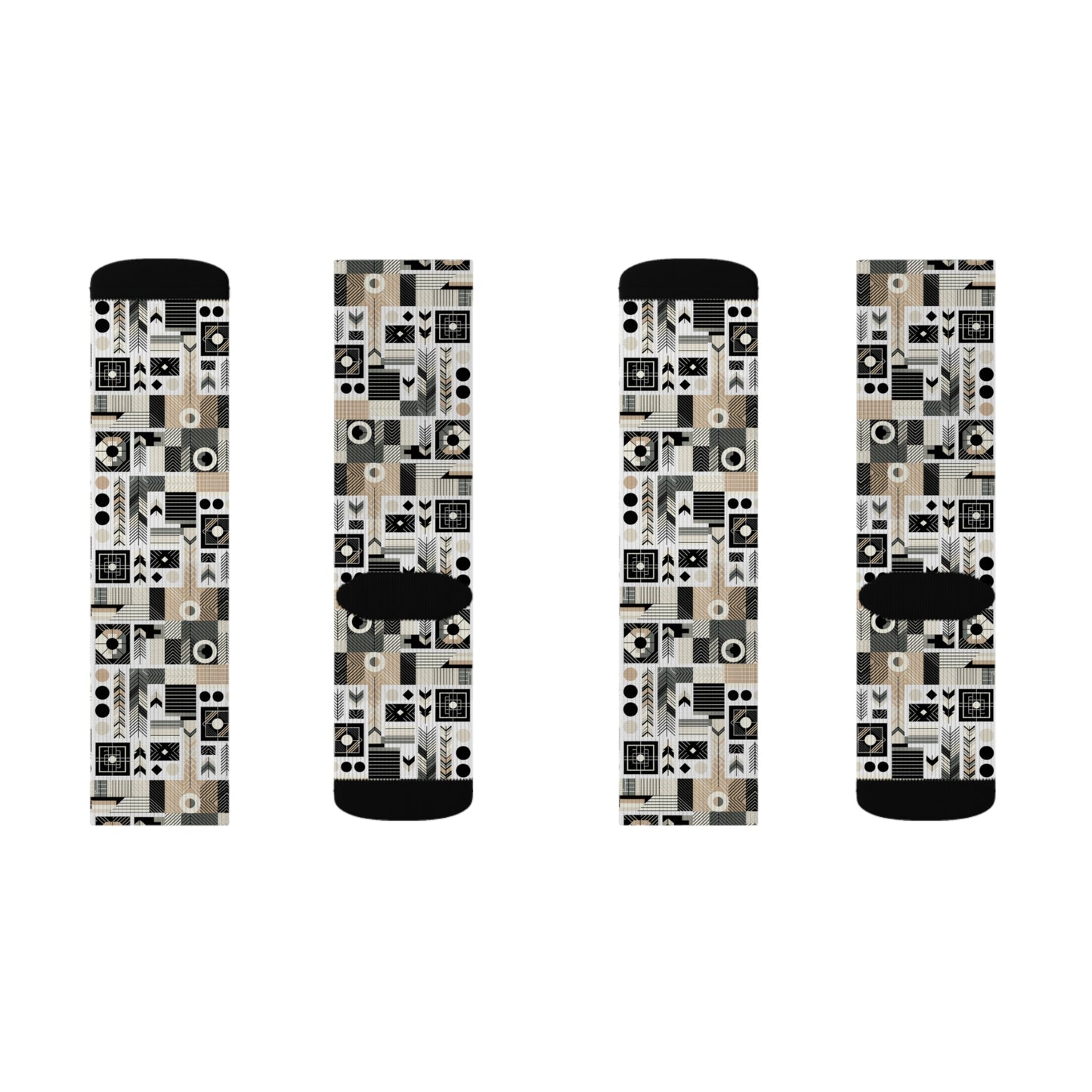 Elevated Athleisure Modern Sophistication With Sporty Elements Sublimation Socks - 8404 Design-57
