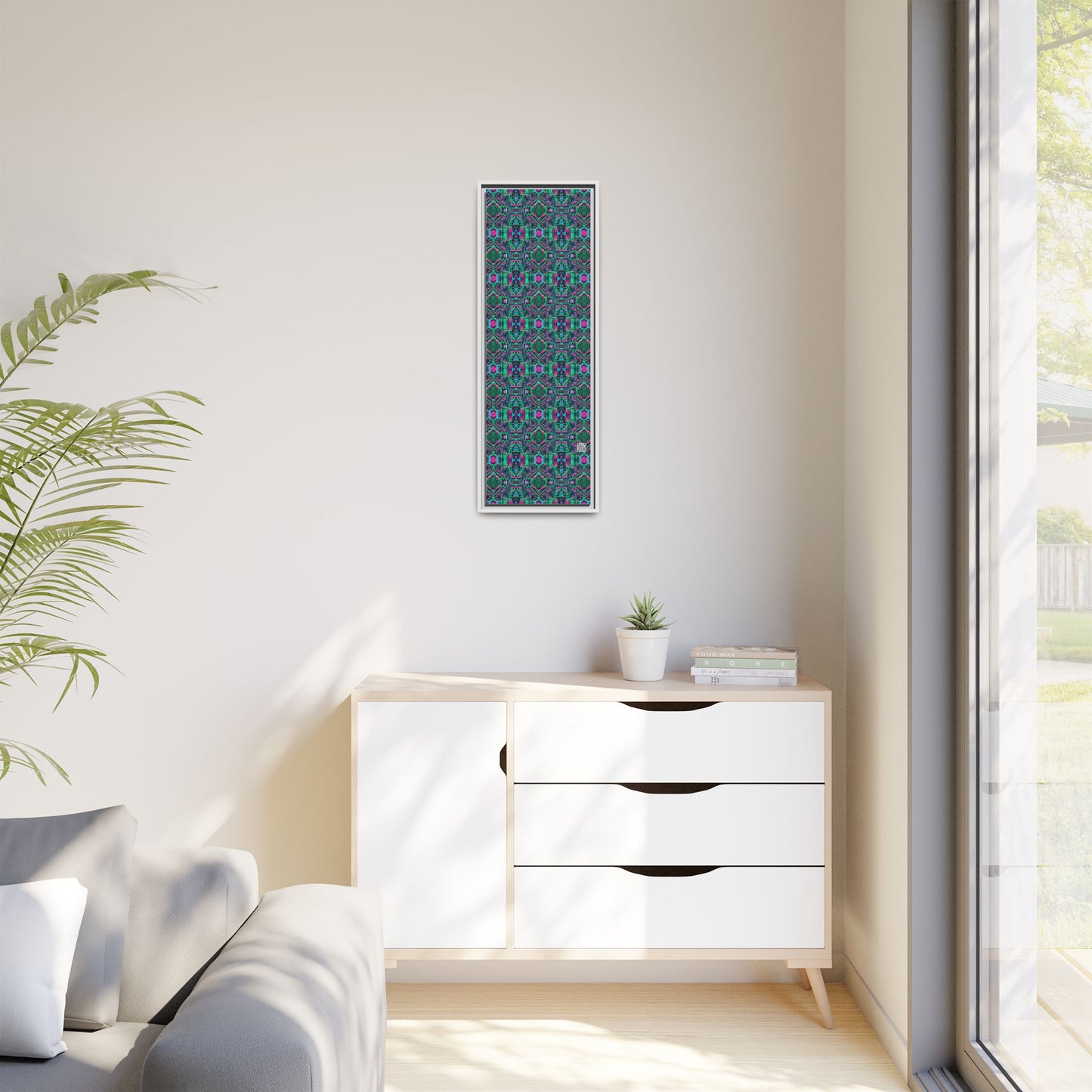 Digital Glitch Vibes Tech-Inspired Streetwear Matte Canvas, Framed (multi-Color) - 8404 Design-71 B