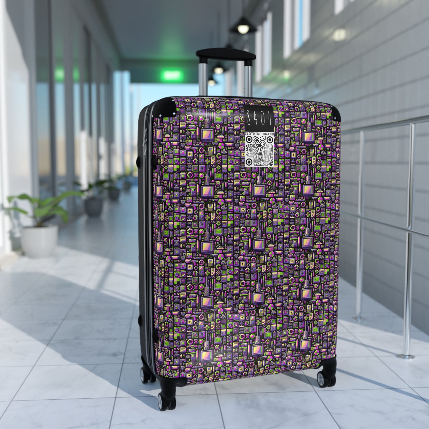 Digital Nostalgia Remix Modern Vintage Fusion Suitcase - 8404 Design-67