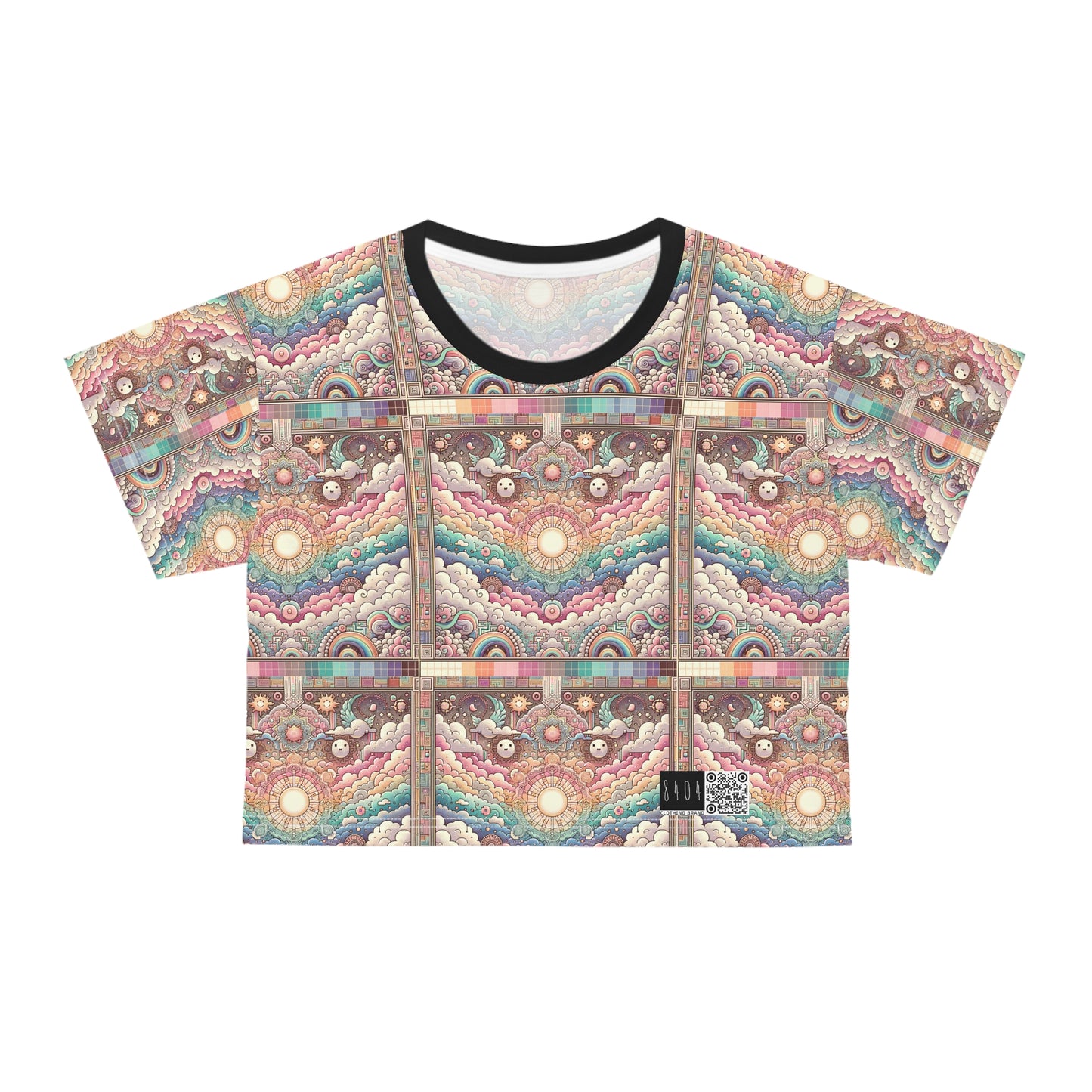 Digital Dreamland Whimsical and Nostalgic Streetwear With a Digital Twist Crop Tee - 8404 Design-56