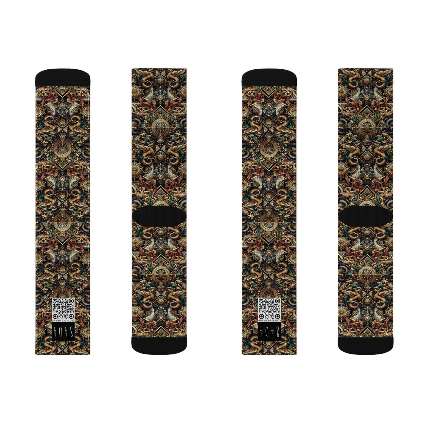 Digital Renaissance Luxurious Streetwear Inspired By Classical Art With a Modern Twist Sublimation Socks - 8404 Design-76